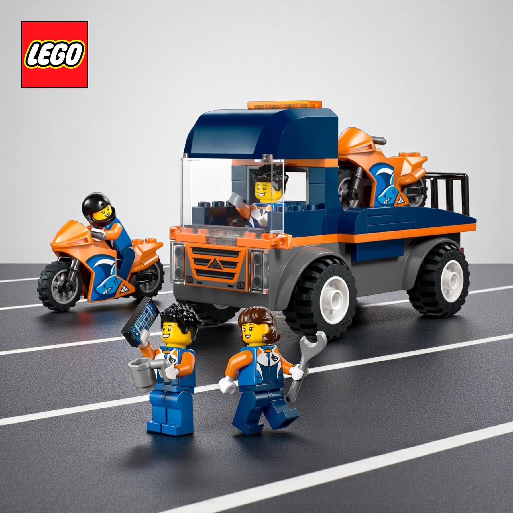 LEGO City 60491 Motorcycle Transporter 88-Piece Building Set