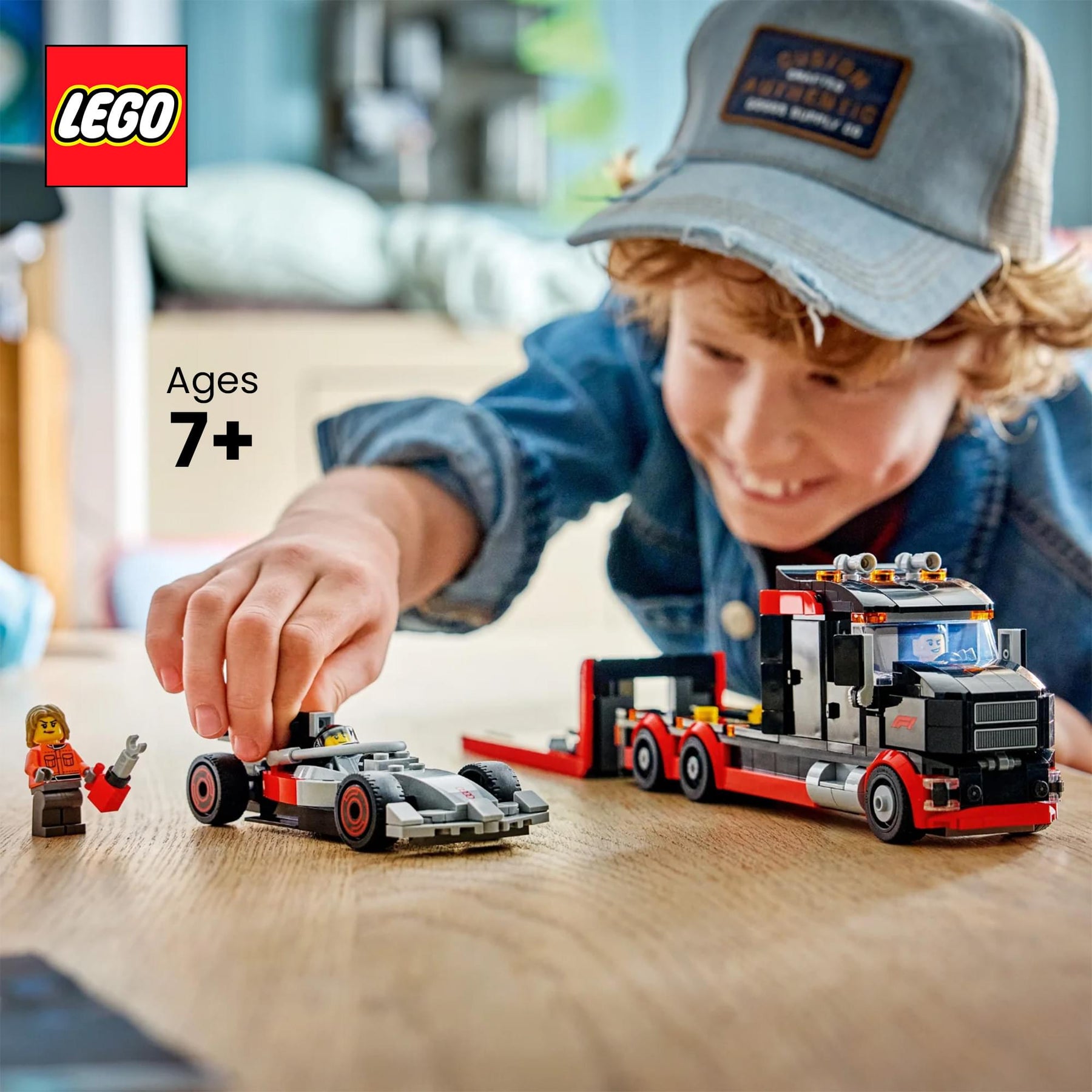 LEGO City 60493 Truck With Audi F1 Race Car 508-Piece Building Set