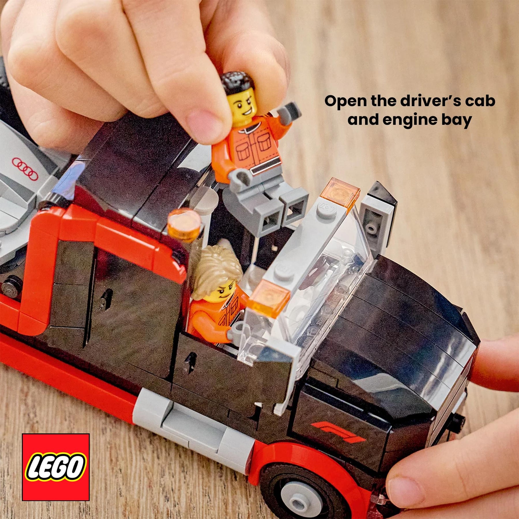 LEGO City 60493 Truck With Audi F1 Race Car 508-Piece Building Set