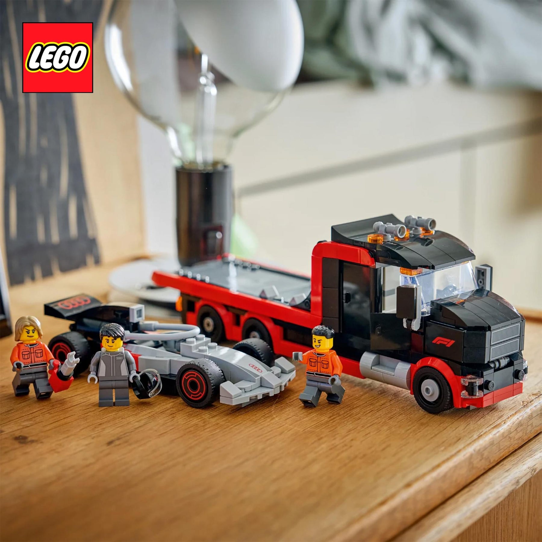 LEGO City 60493 Truck With Audi F1 Race Car 508-Piece Building Set