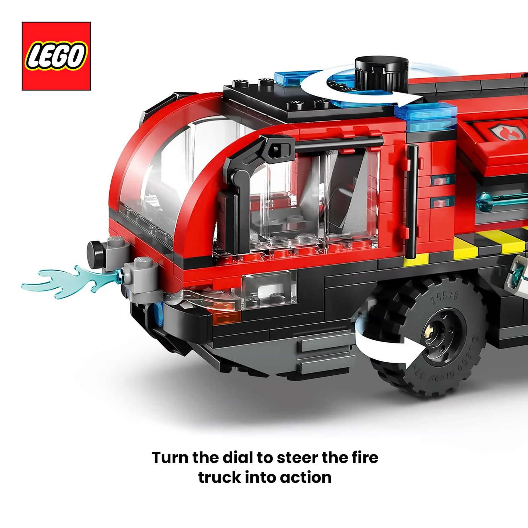 LEGO City 60499 Airport Fire Truck 691-Piece Building Set