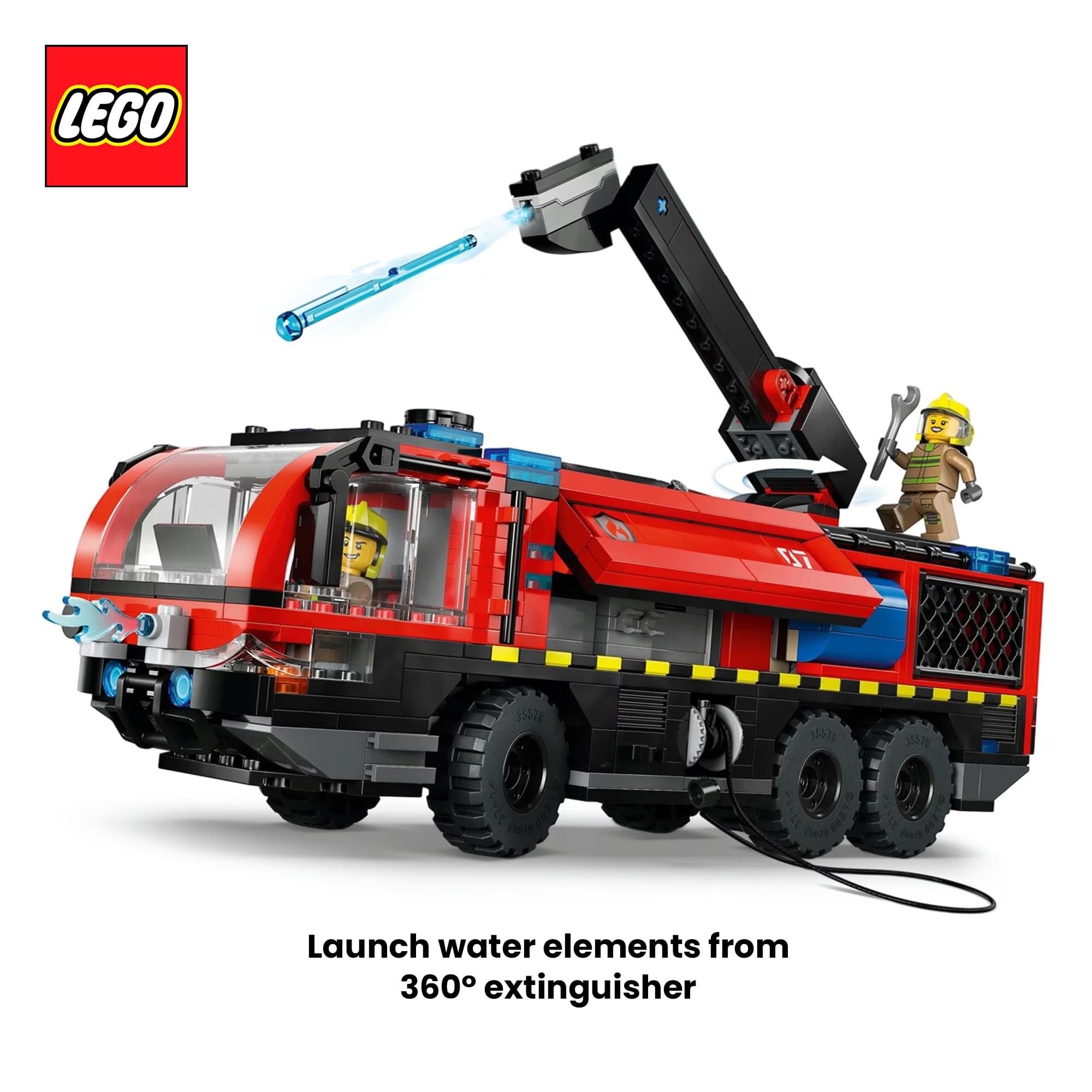 LEGO City 60499 Airport Fire Truck 691-Piece Building Set