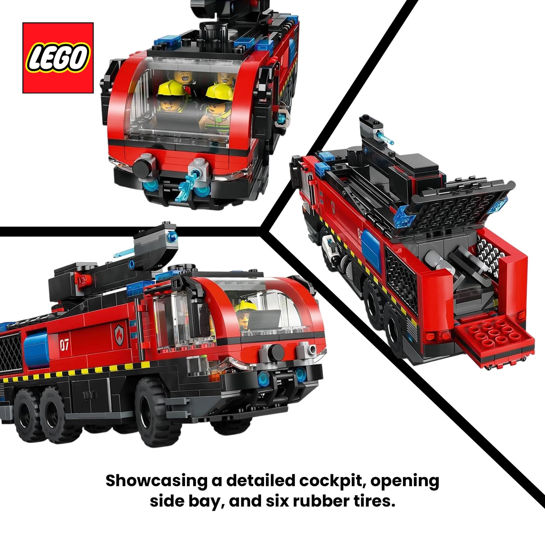 LEGO City 60499 Airport Fire Truck 691-Piece Building Set