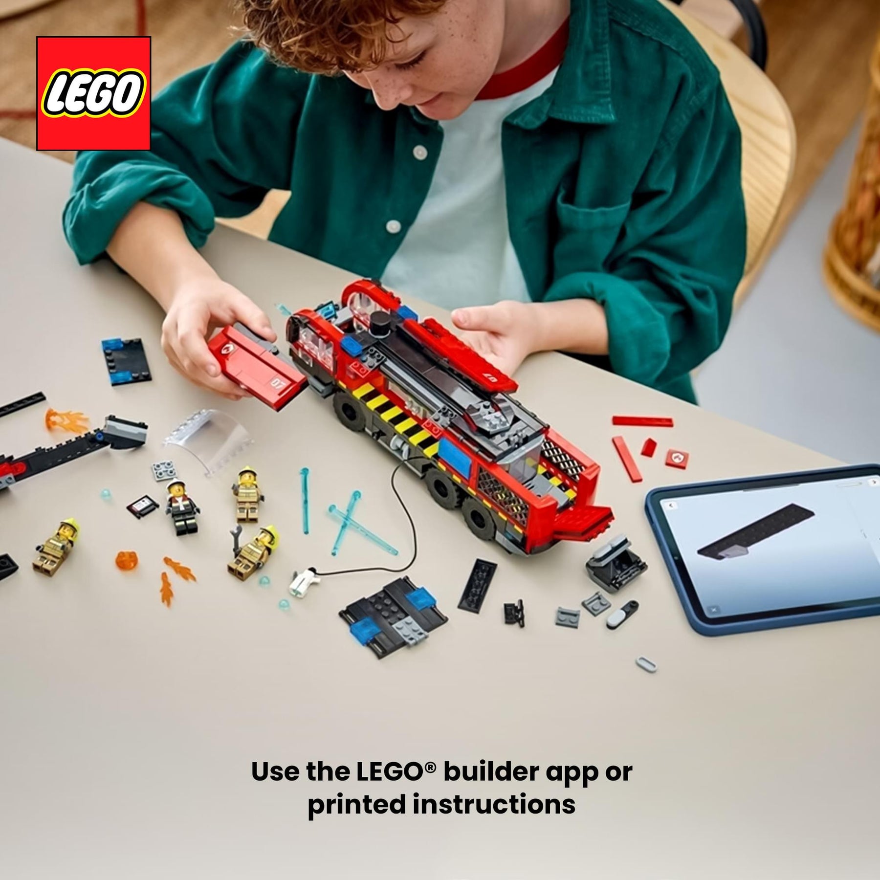 LEGO City 60499 Airport Fire Truck 691-Piece Building Set