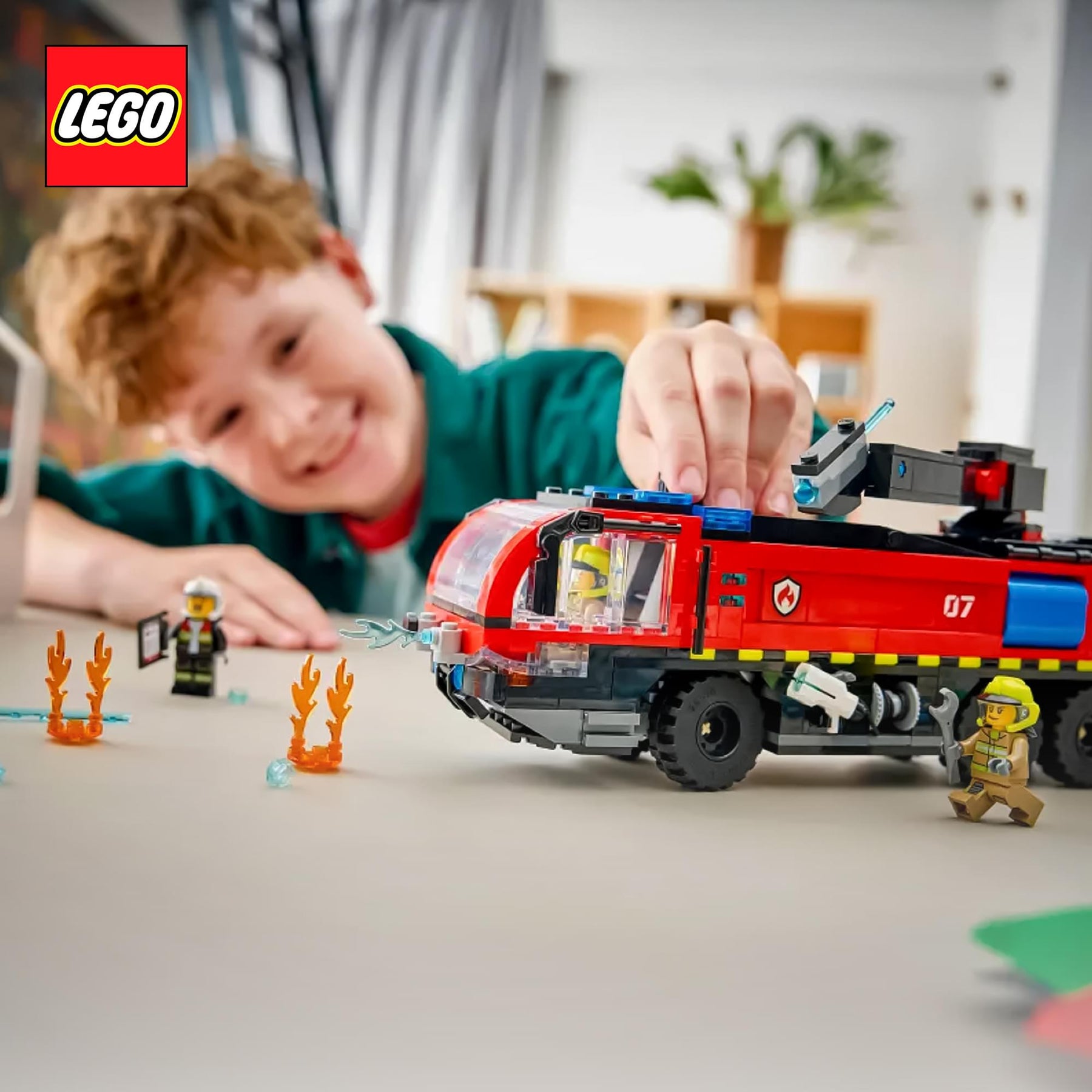 LEGO City 60499 Airport Fire Truck 691-Piece Building Set