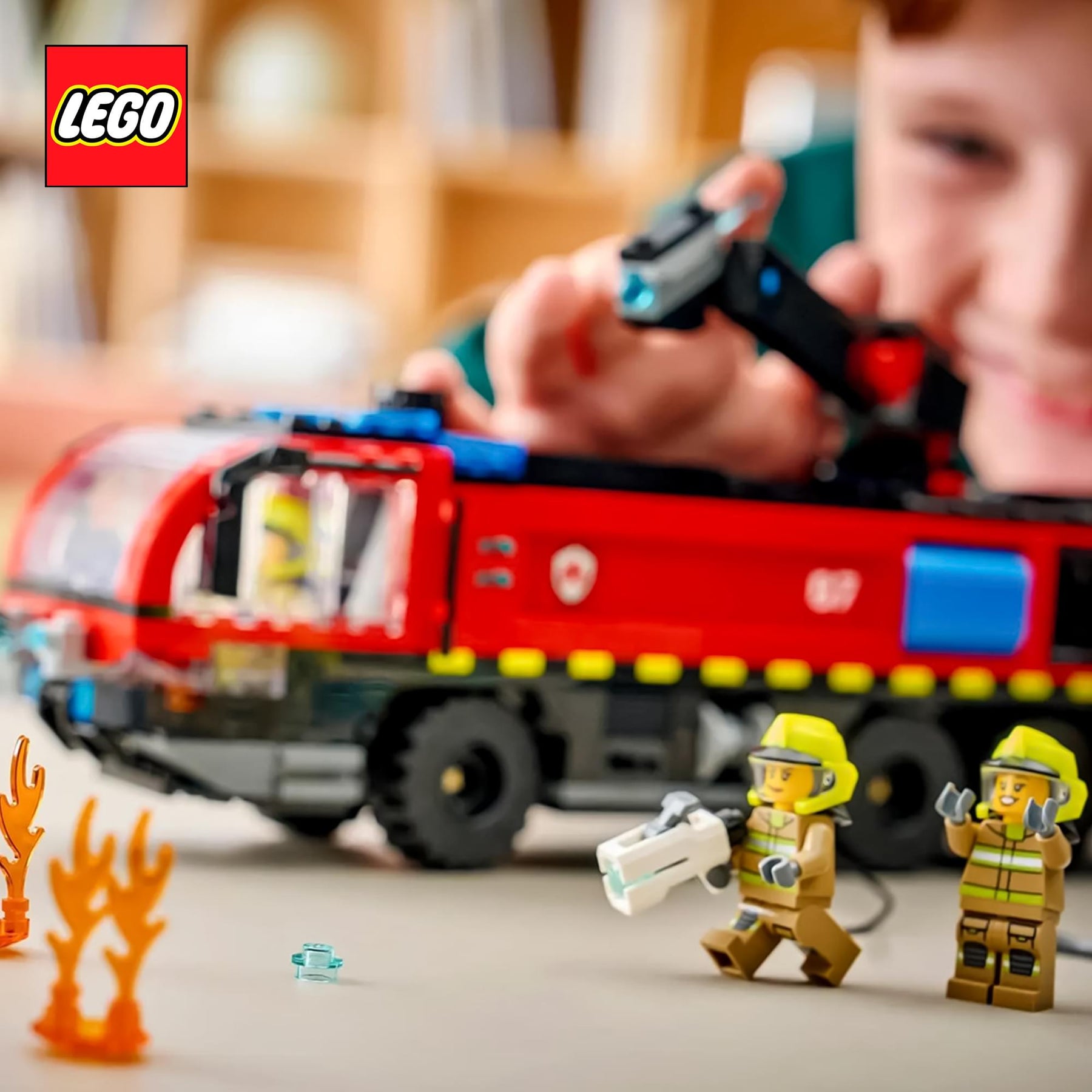 LEGO City 60499 Airport Fire Truck 691-Piece Building Set