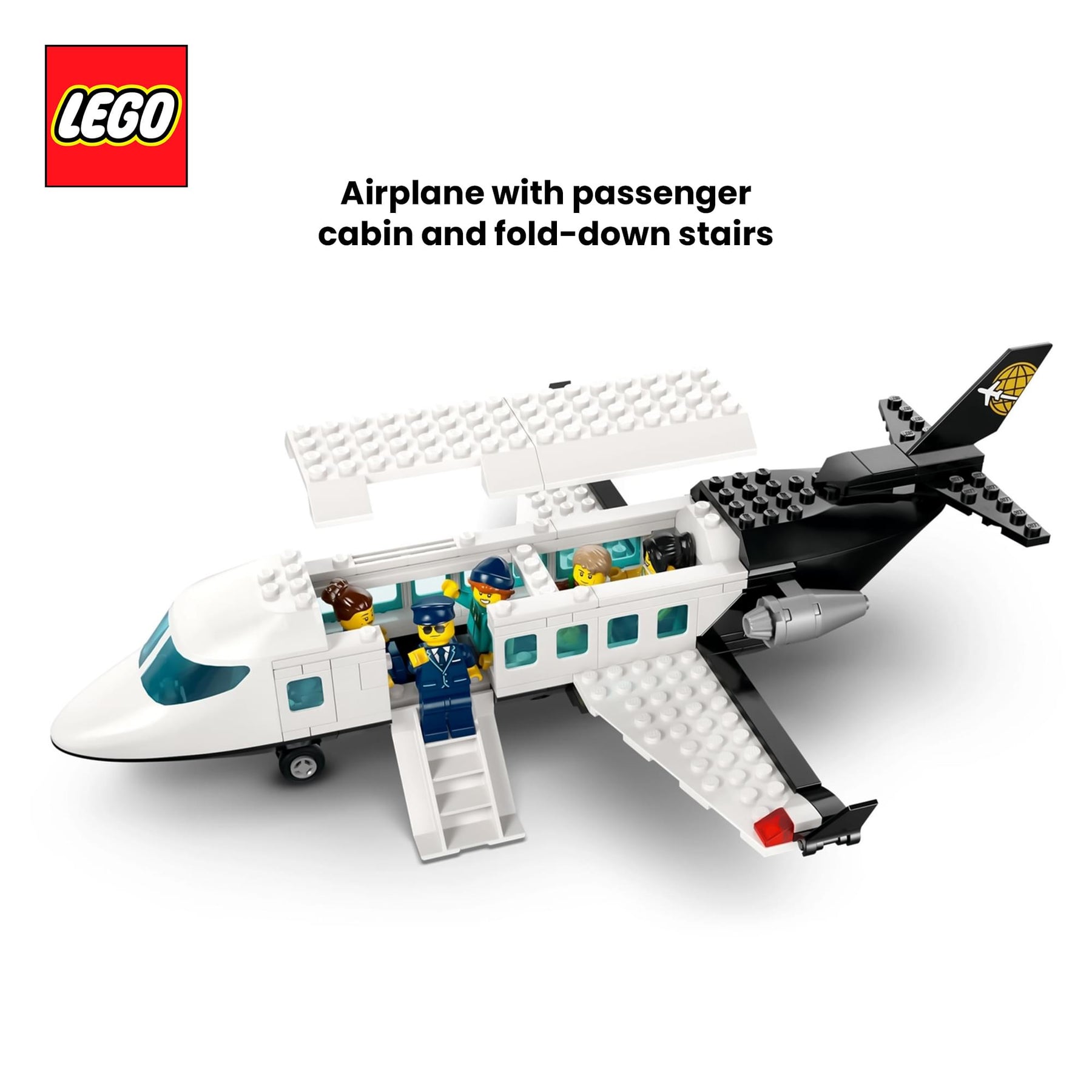 LEGO City 60502 Airport With Airplane 887-Piece Building Set