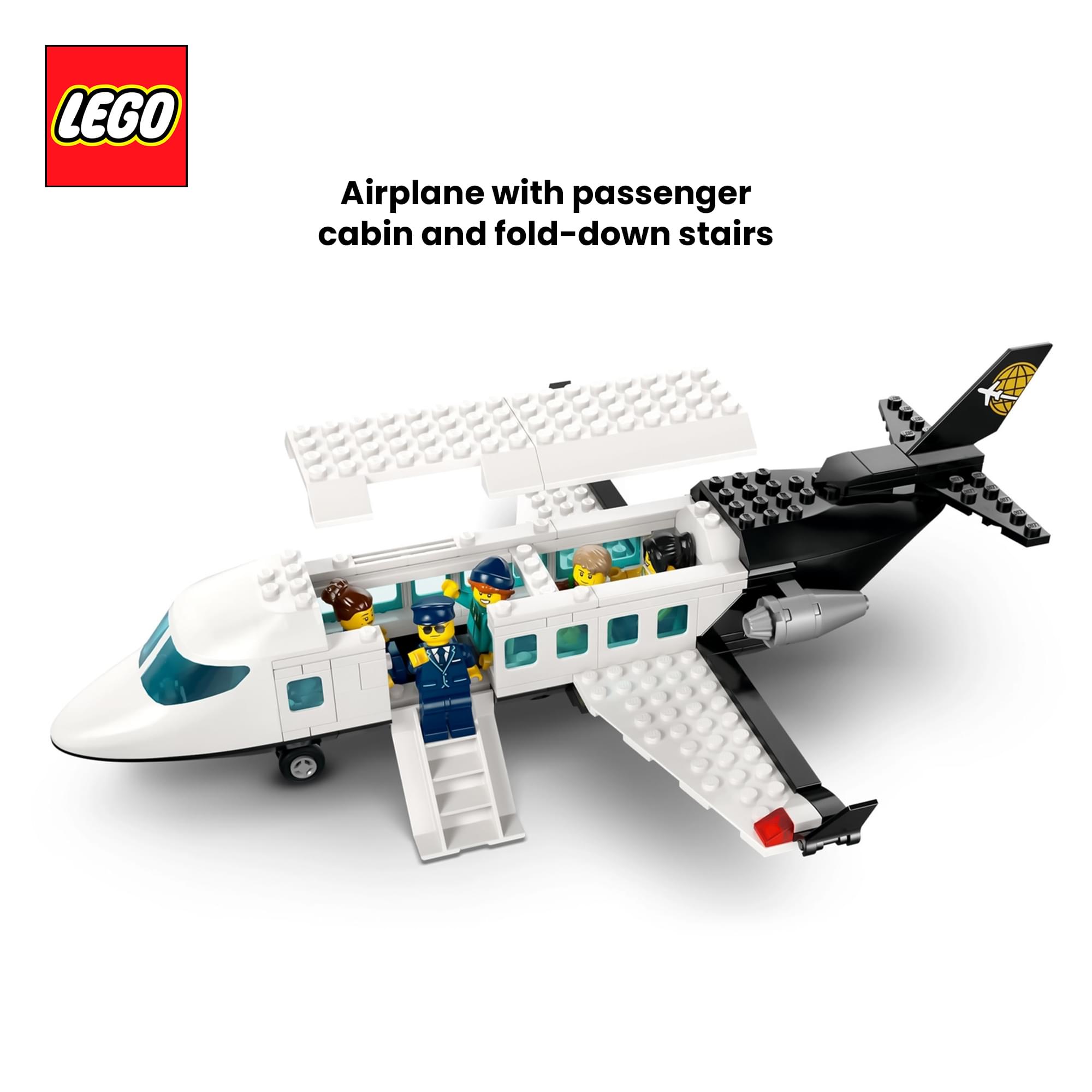 LEGO City 60502 Airport With Airplane 887-Piece Building Set