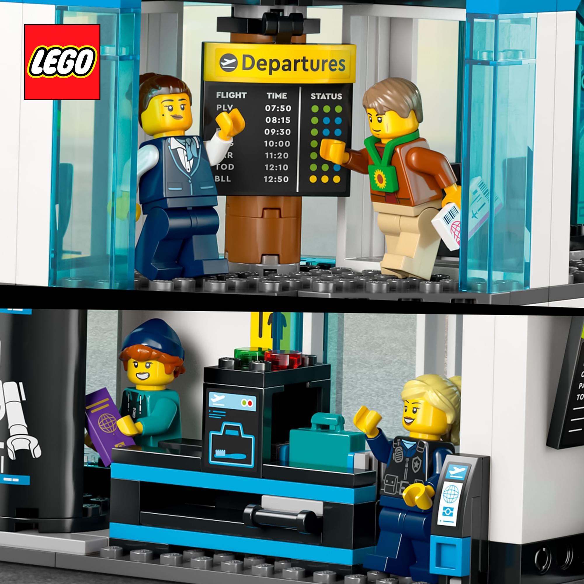 LEGO City 60502 Airport With Airplane 887-Piece Building Set