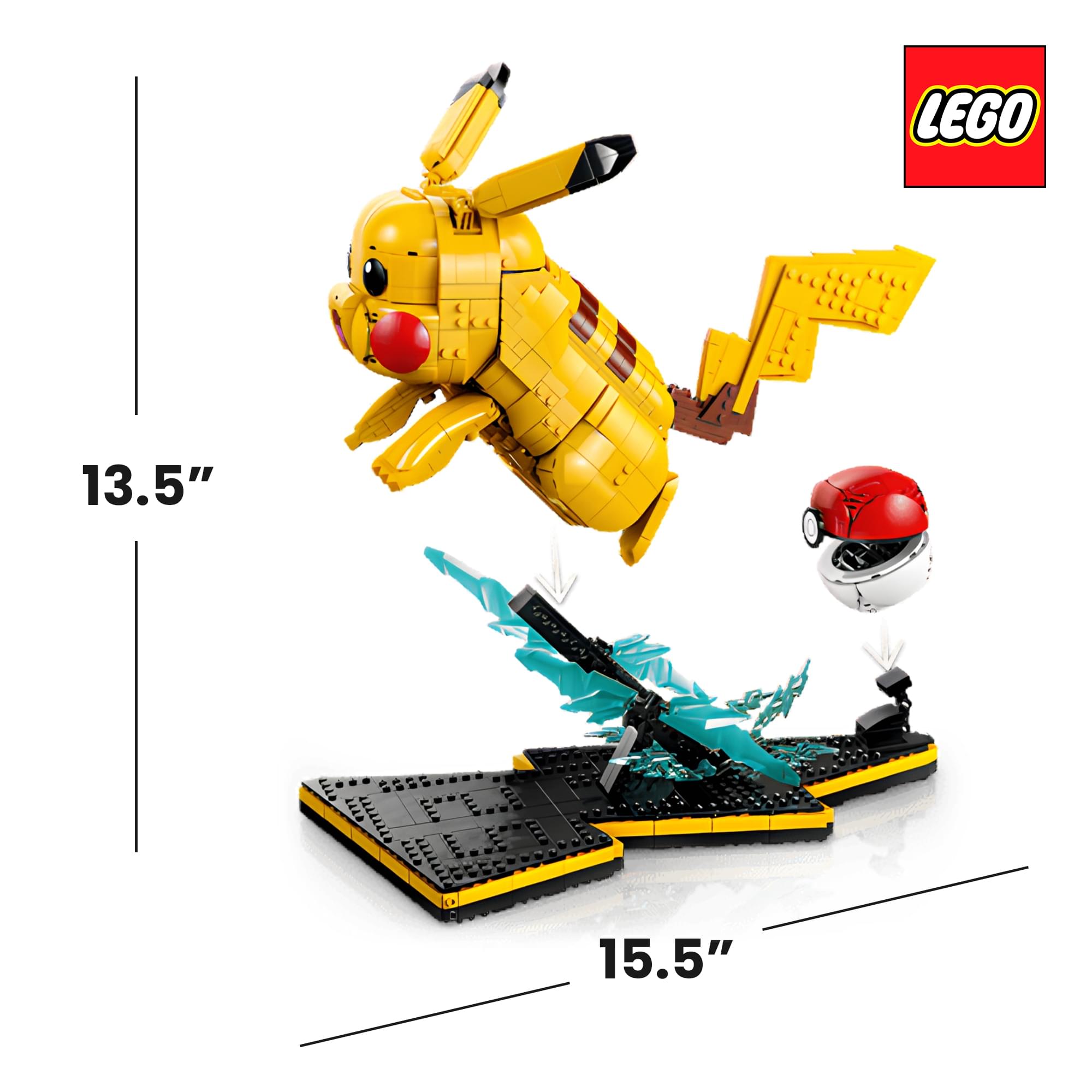 LEGO Pokemon 72152 Pikachu and Poke Ball 2050-Piece Building Set