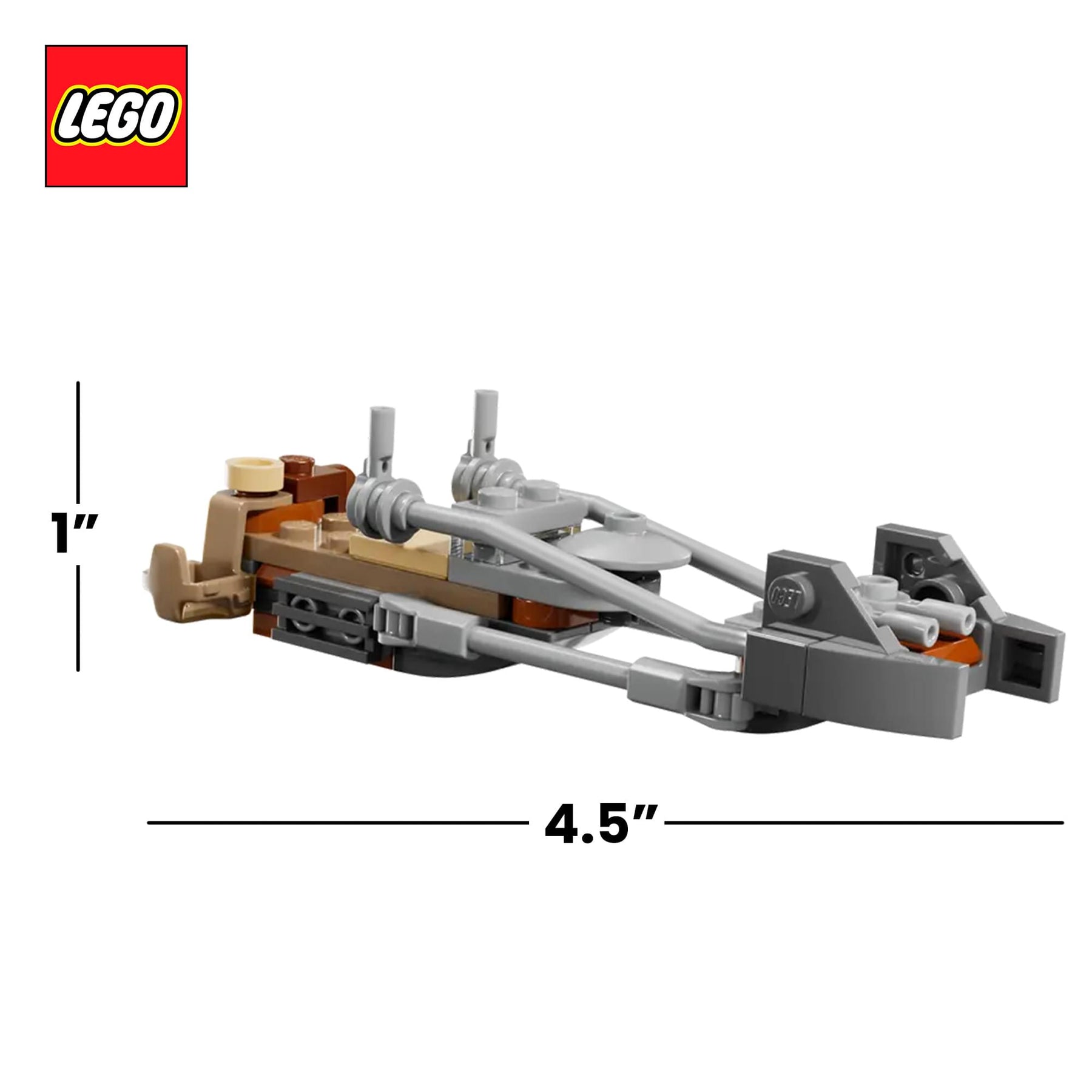 Star Wars LEGO 75436 Mandalorian & Grogu's Speeder Bike 58-Piece Building Set