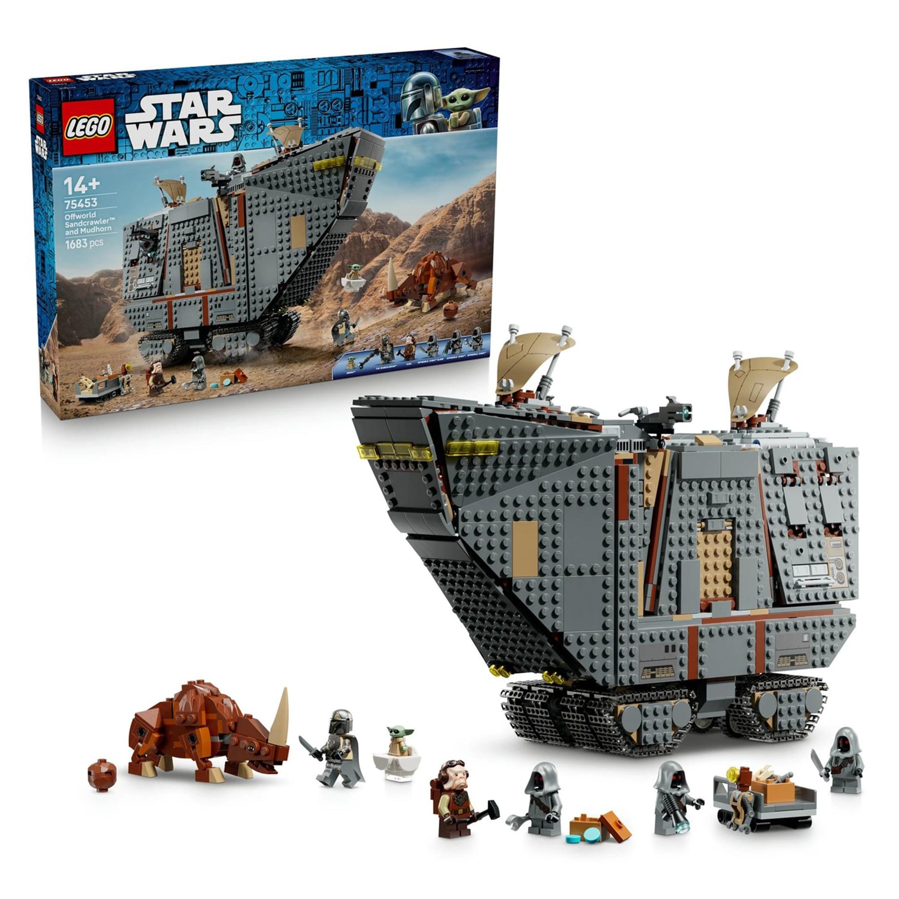 Star Wars LEGO 75453 Offworld Sandcrawler and Mudhorn 1683-Piece Building Set