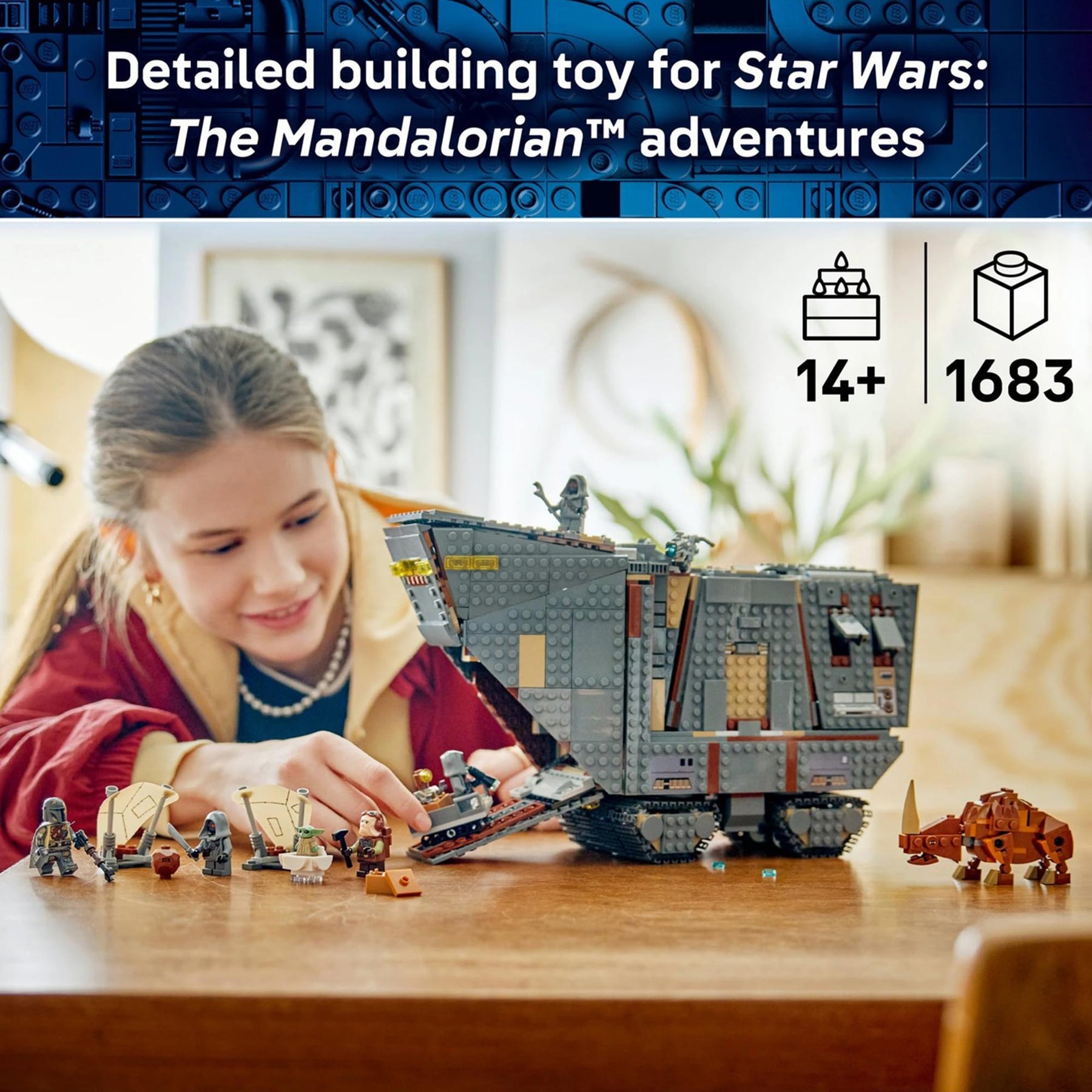 Star Wars LEGO 75453 Offworld Sandcrawler and Mudhorn 1683-Piece Building Set