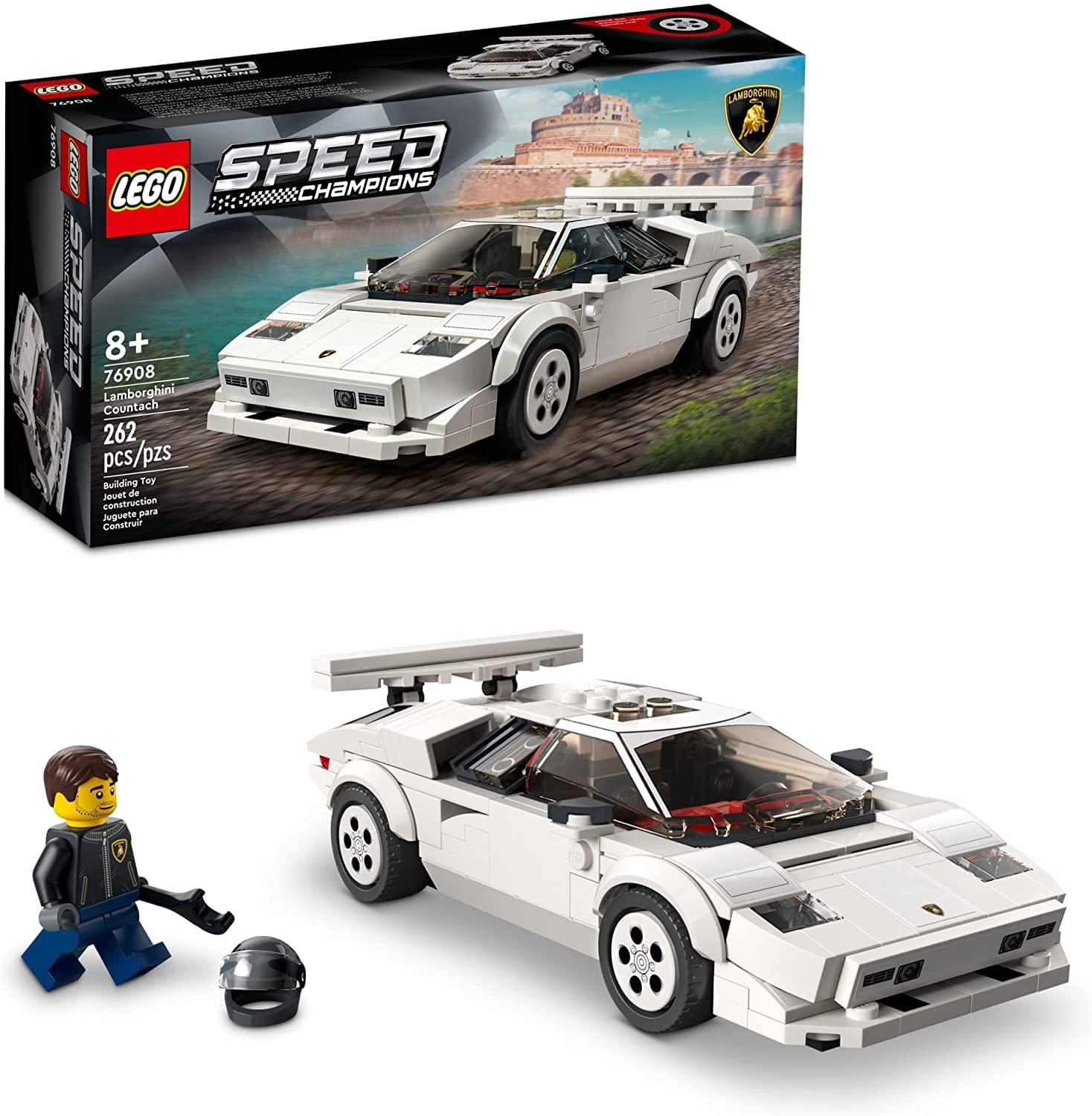 LEGO Speed Champions 76908 Lamborghini Countach 262 Piece Kit