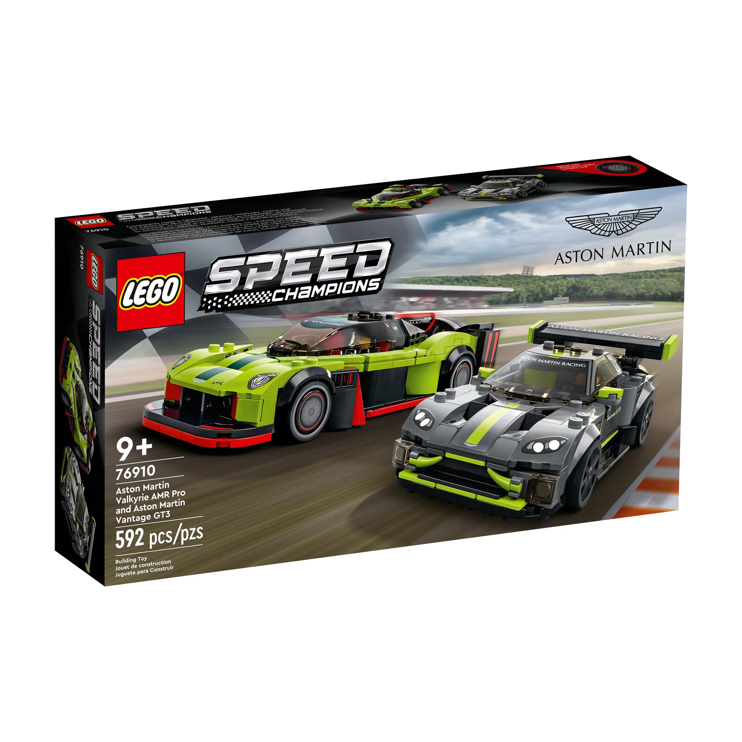 LEGO Speed Champions 76910 Aston Martin Valkyrie & Vantage GT 592 Piece Kit