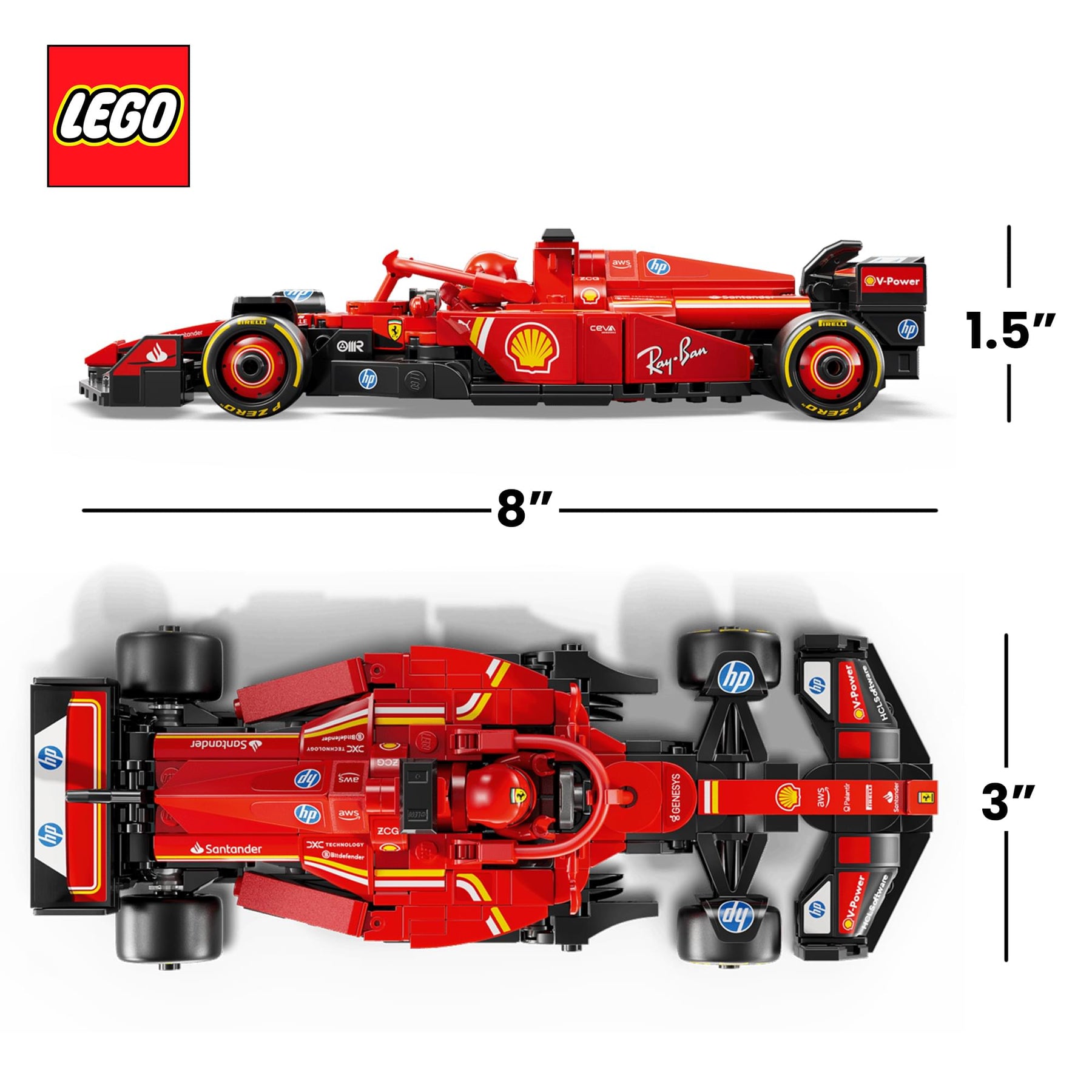 LEGO Speed Champions 77242 Ferrari SF-24 F1 Race Car 275-Piece Building Set