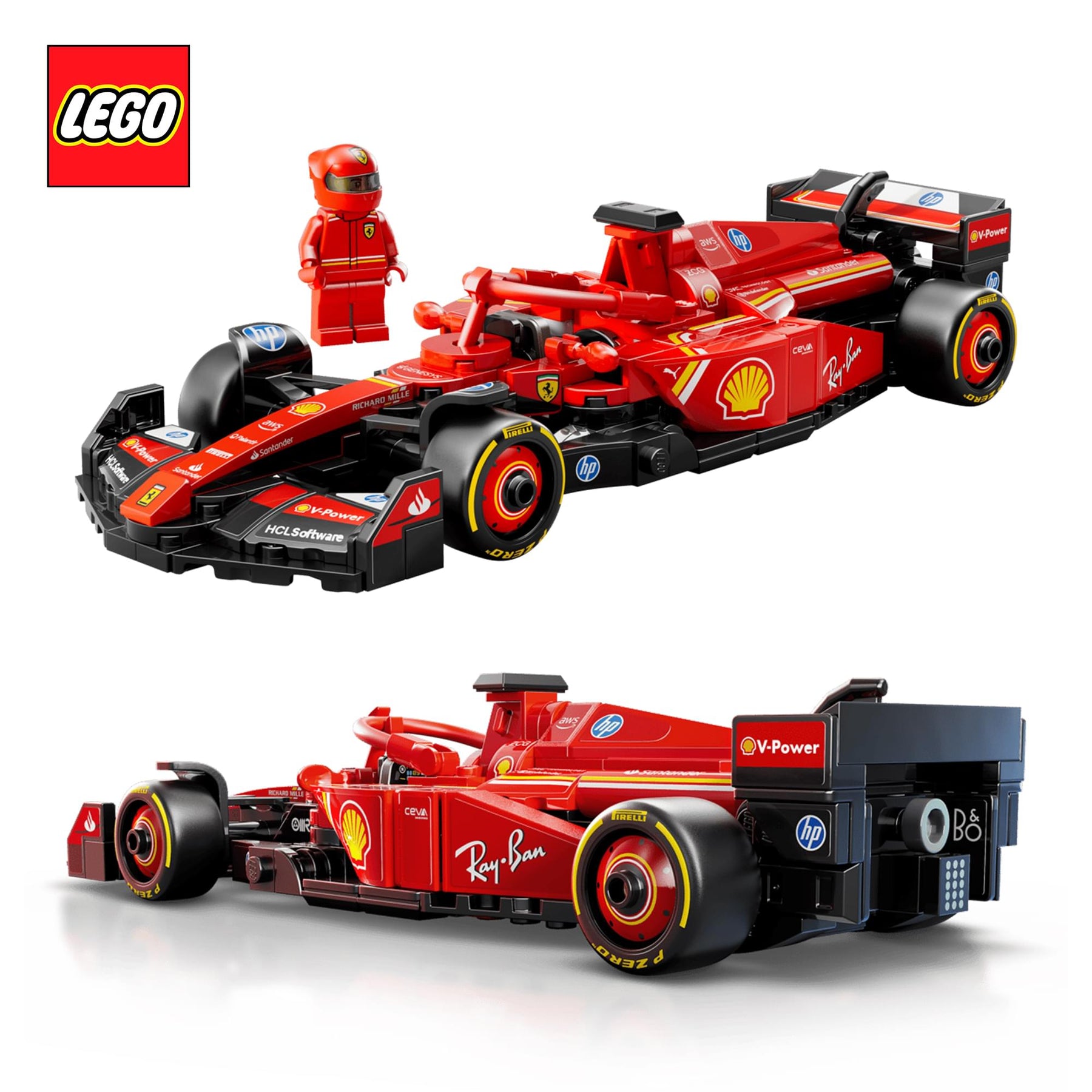 LEGO Speed Champions 77242 Ferrari SF-24 F1 Race Car 275-Piece Building Set