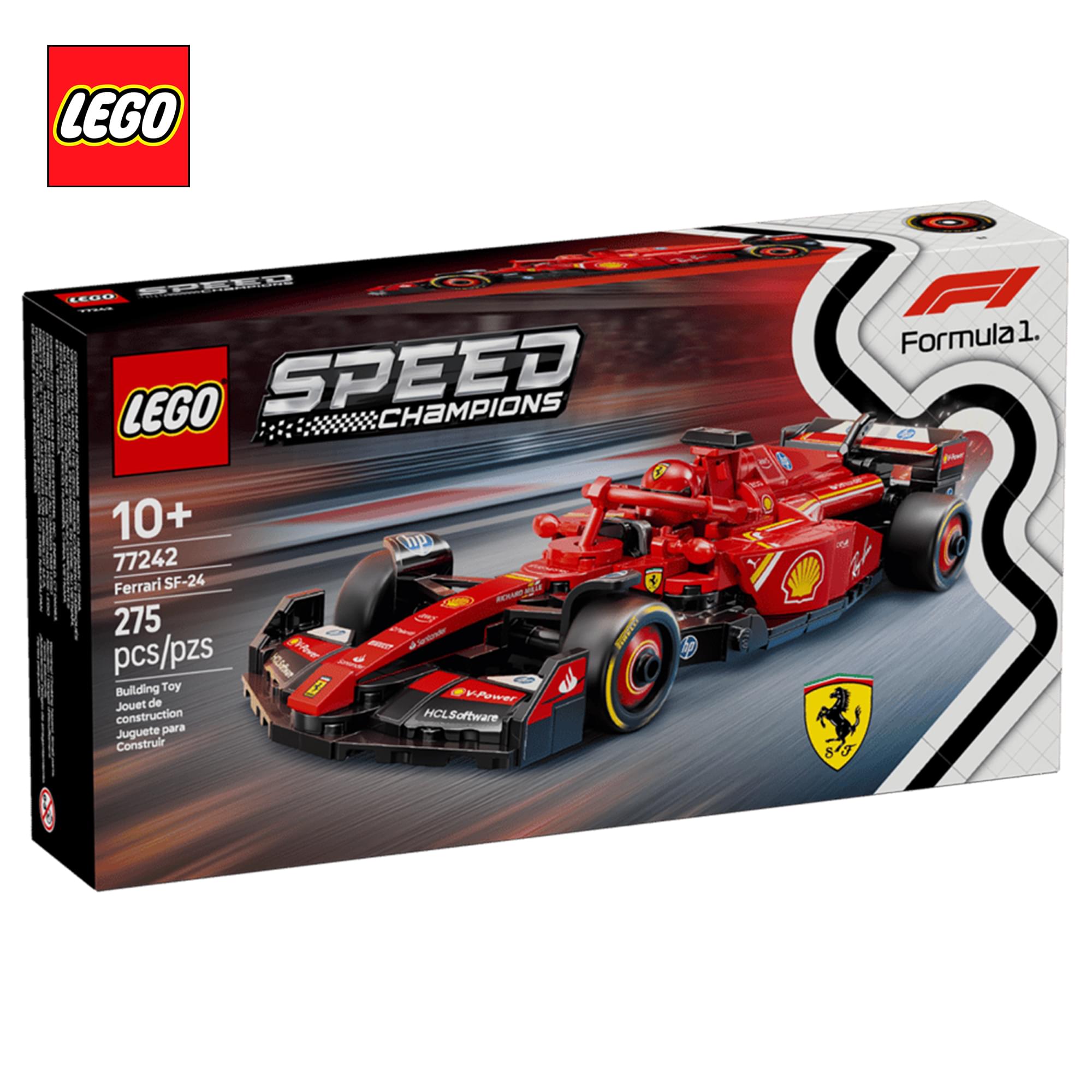 LEGO Speed Champions 77242 Ferrari SF-24 F1 Race Car 275-Piece Building Set
