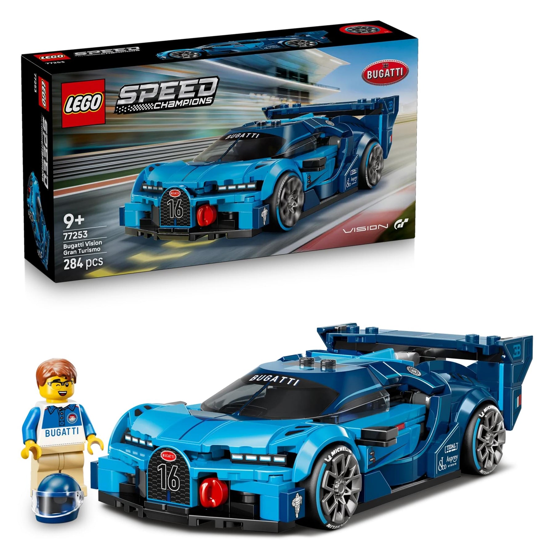 LEGO Speed Champions 77253 Bugatti Vision Sports Car 284-Piece Building Set