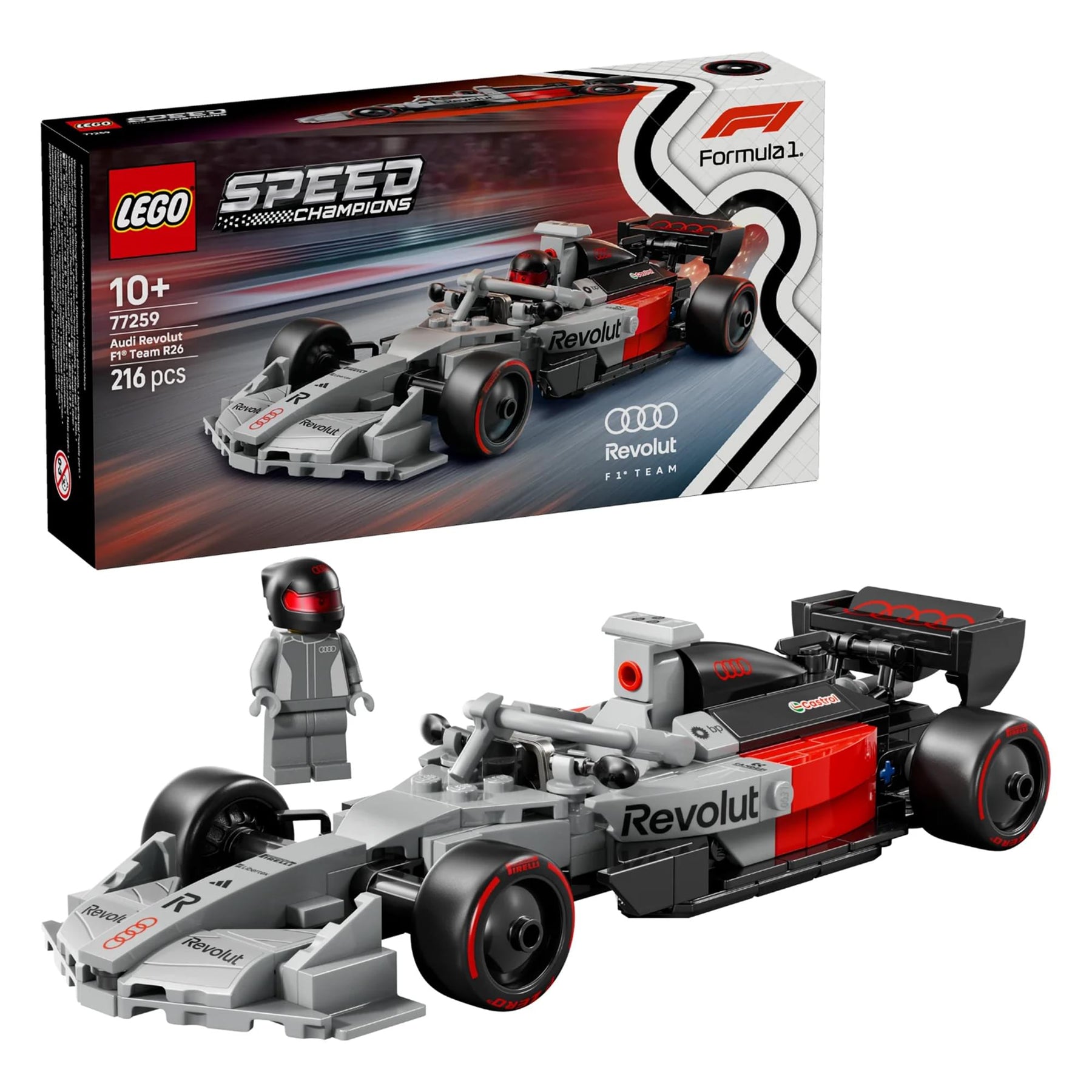 LEGO Speed Champions 77259 Audi Revolut F1 Team R26 Car 216-Piece Building Set