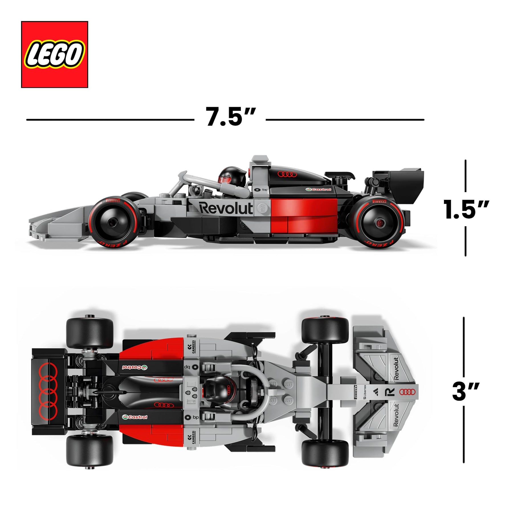 LEGO Speed Champions 77259 Audi Revolut F1 Team R26 Car 216-Piece Building Set