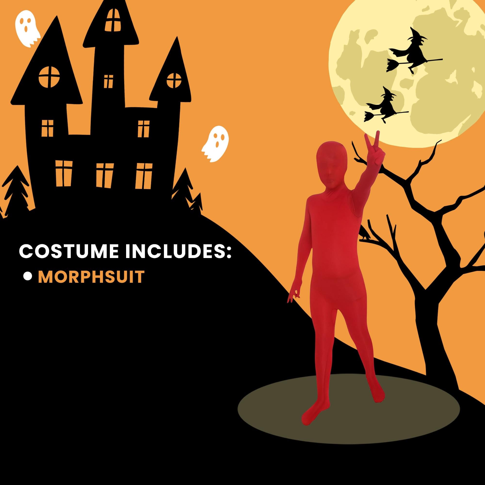 Red Child Costume Morphsuit