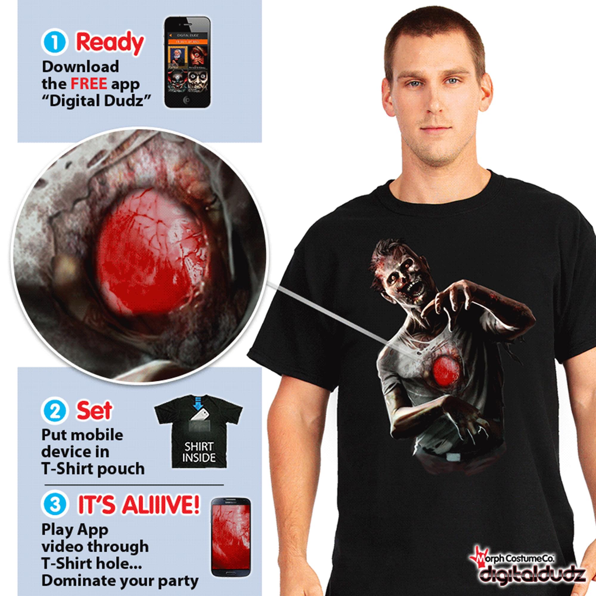 Digital Dudz Beating Heart Zombie Adult T-Shirt