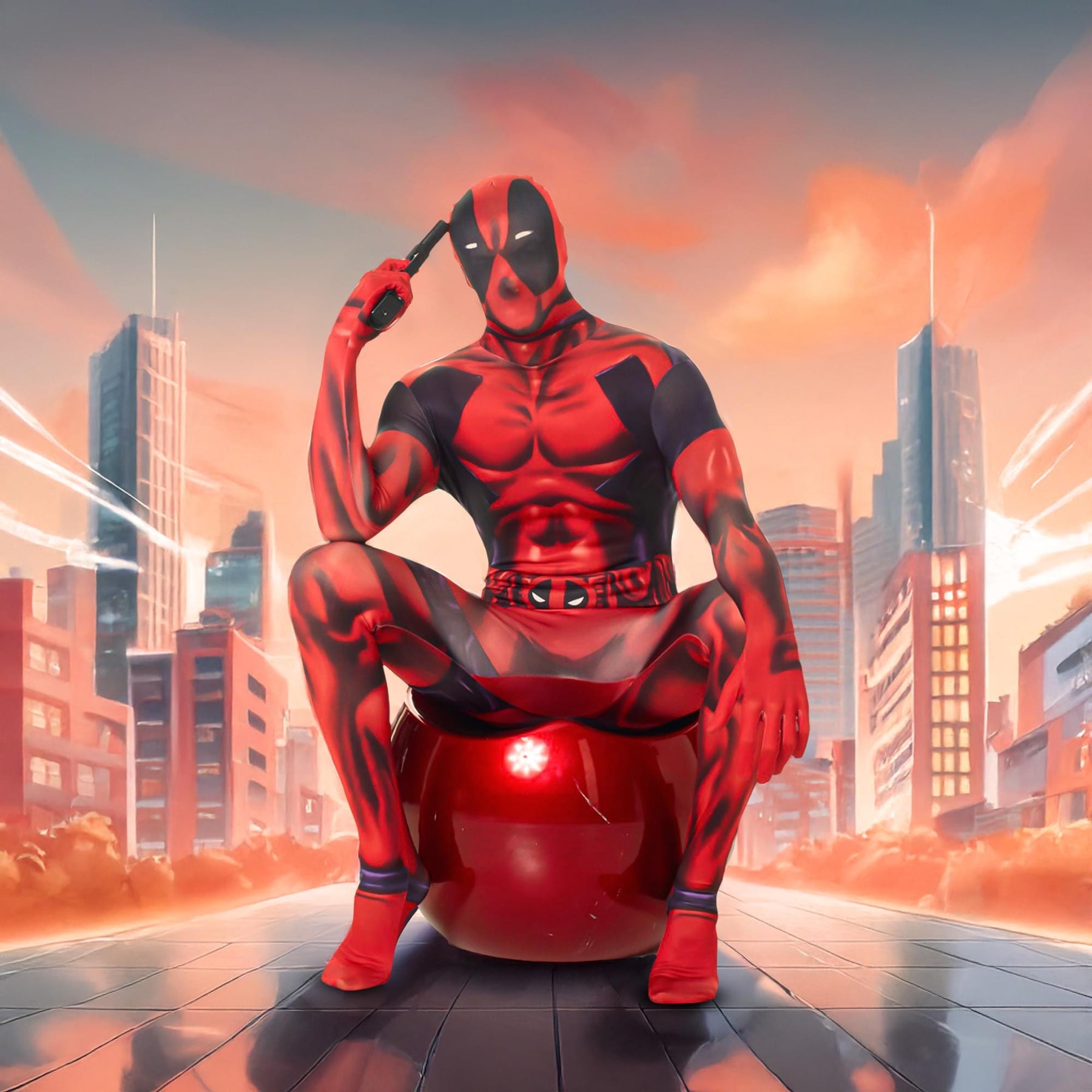 Marvel Deadpool Adult Costume Morphsuit