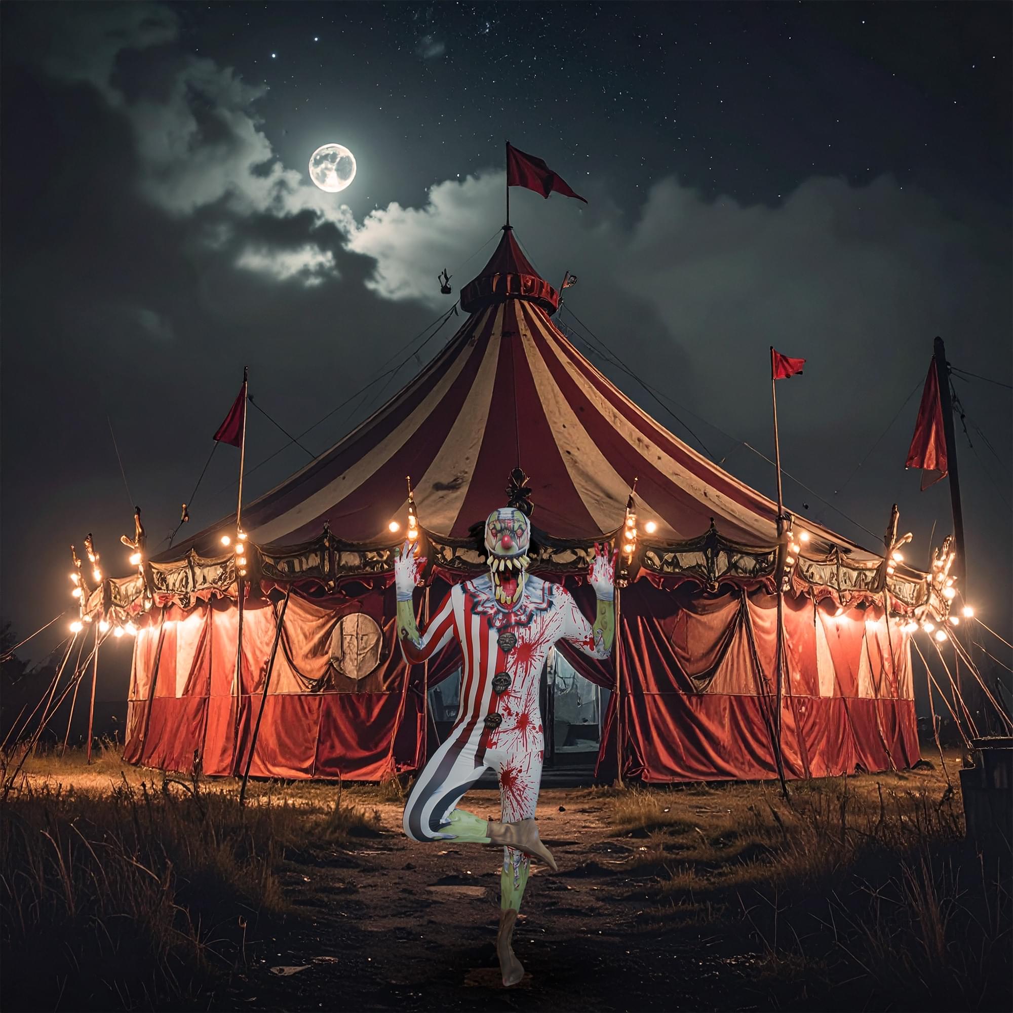 Clown Jaw Dropper Adult Costume Morphsuit