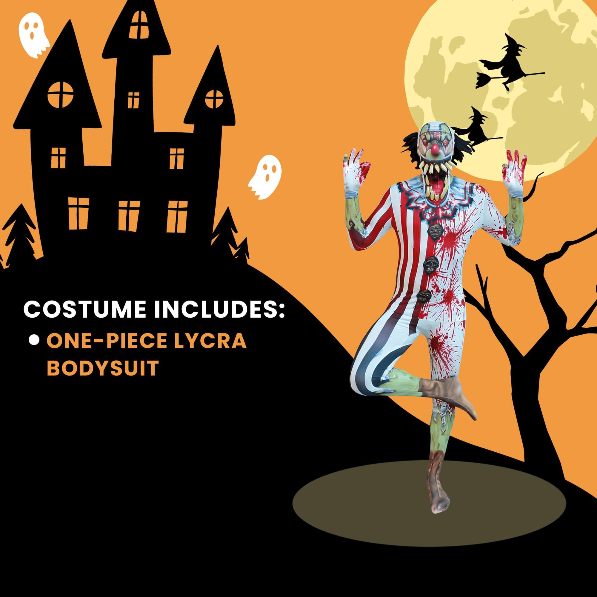 Clown Jaw Dropper Adult Costume Morphsuit