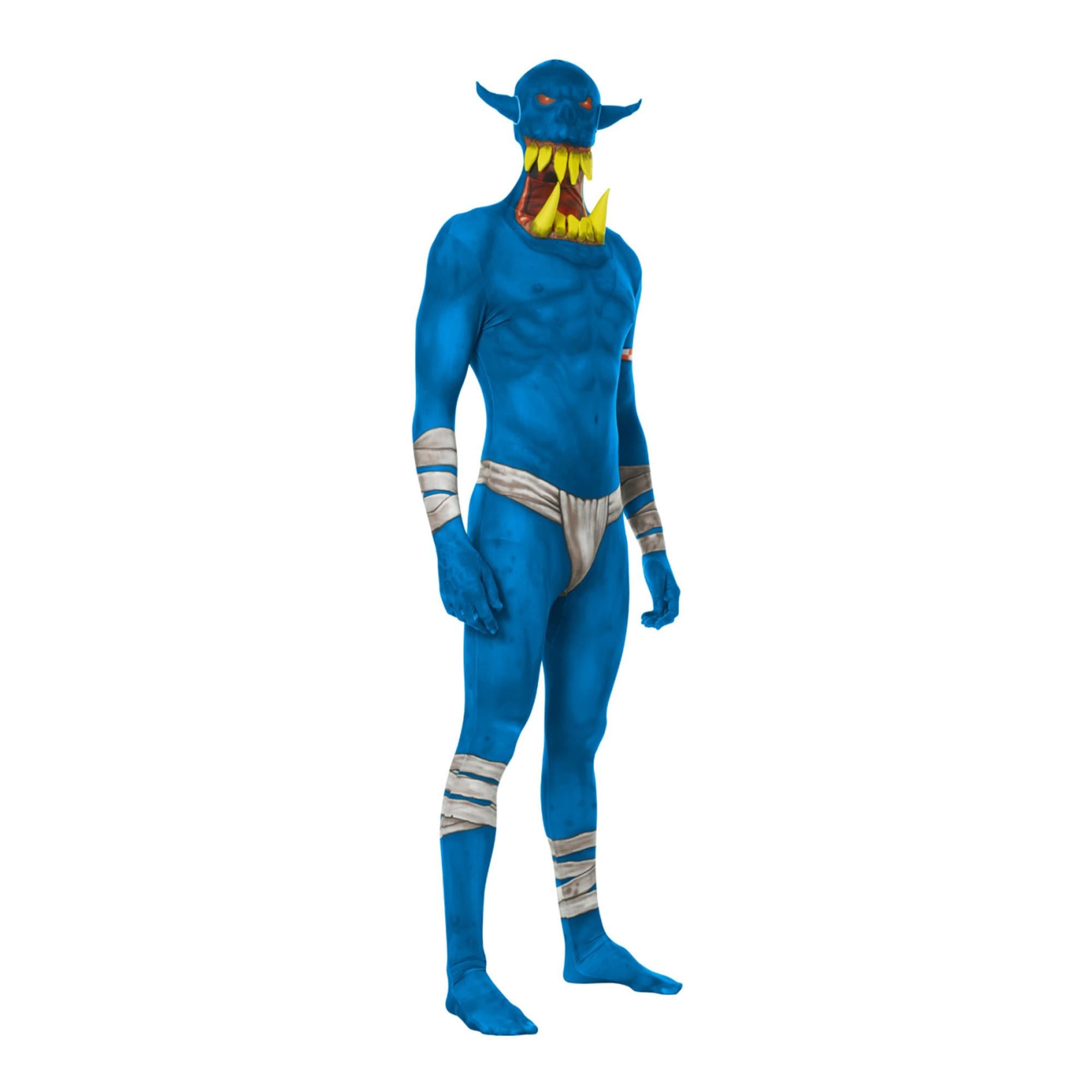 Blue Orc Jaw Dropper Adult Costume Morphsuit