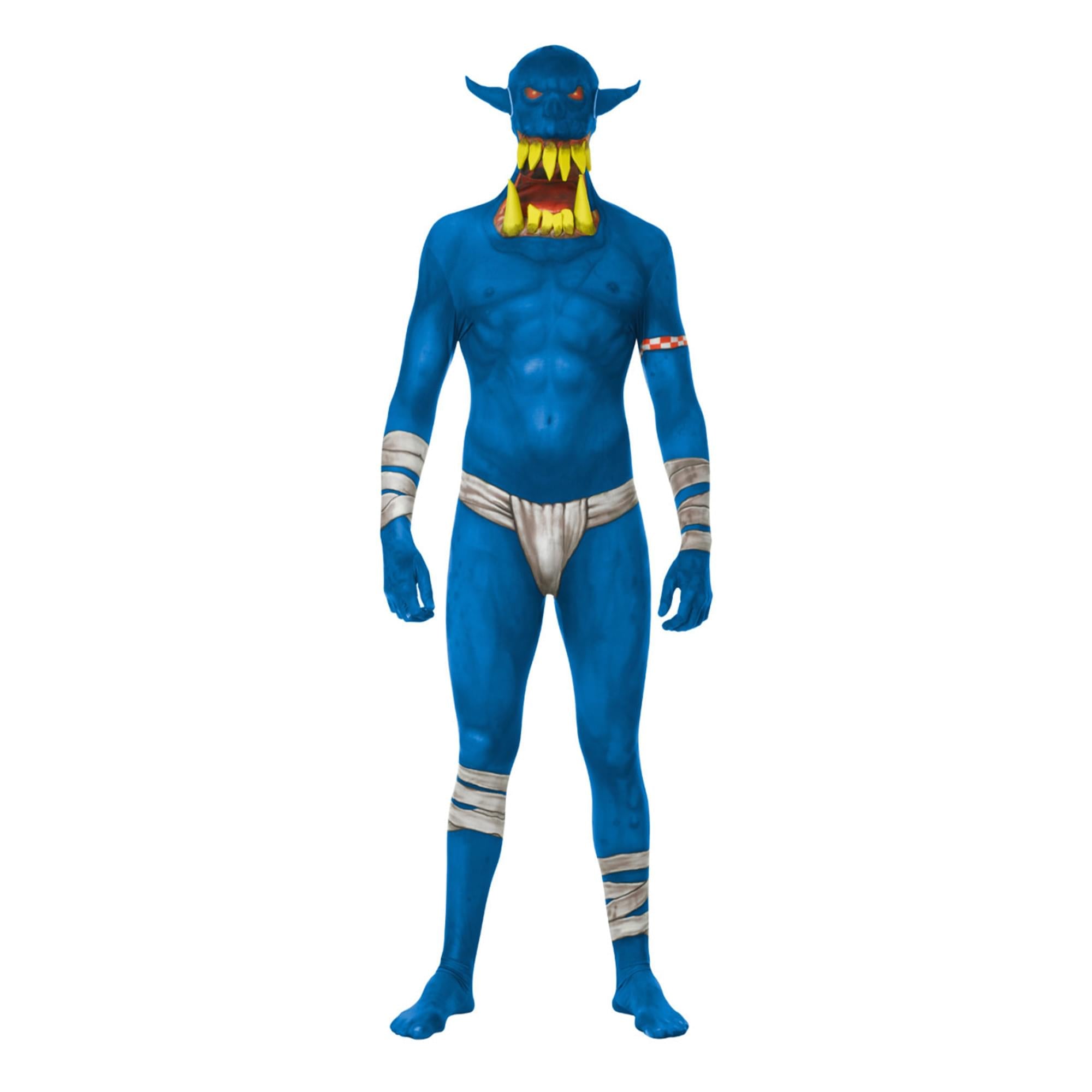 Blue Orc Jaw Dropper Adult Costume Morphsuit