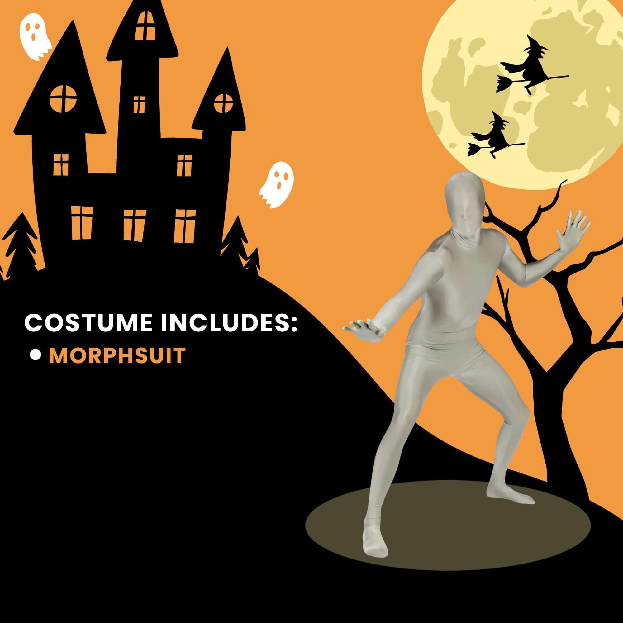 Silver Adult Costume Morphsuit