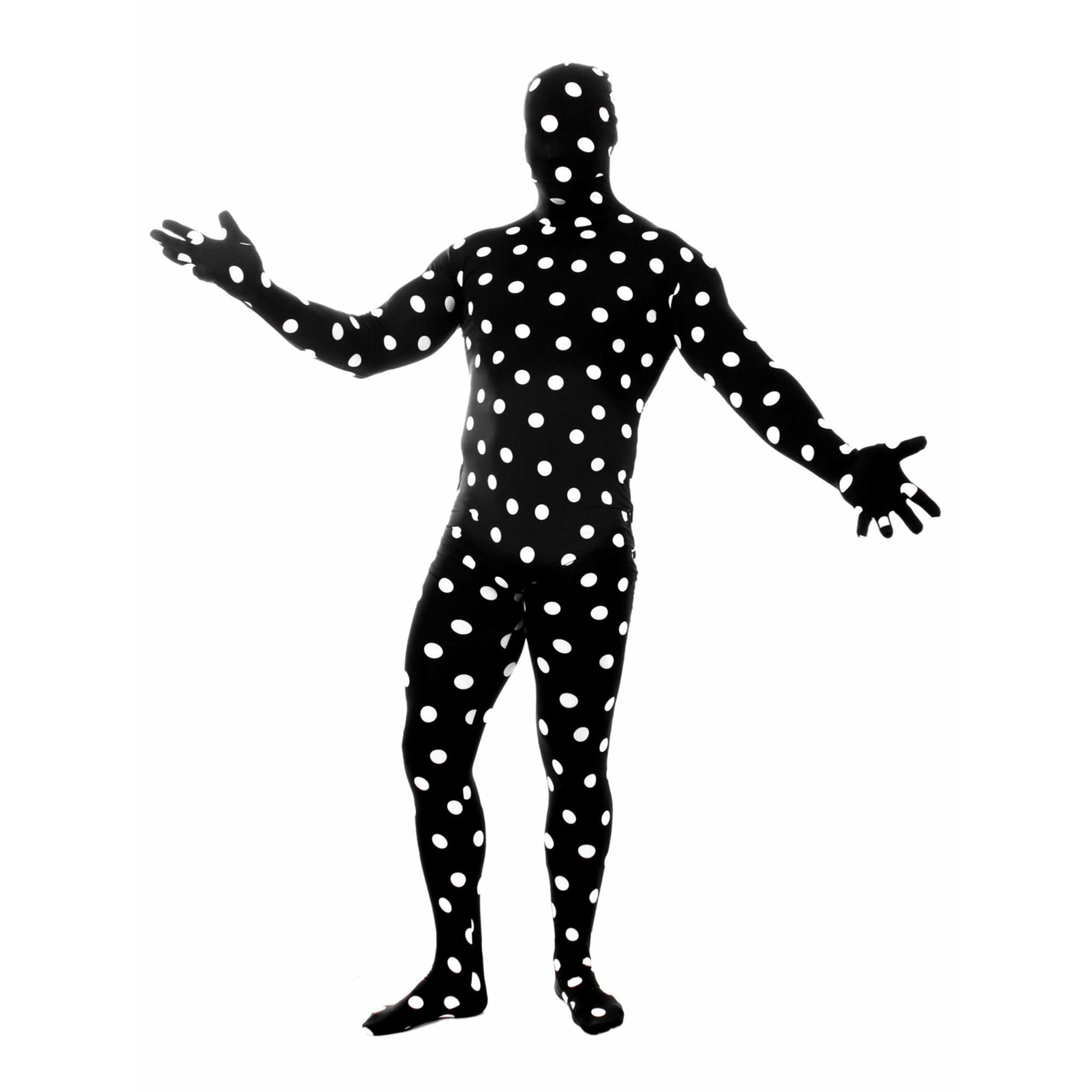 Black and White Spotted Adult Costume Morphsuit