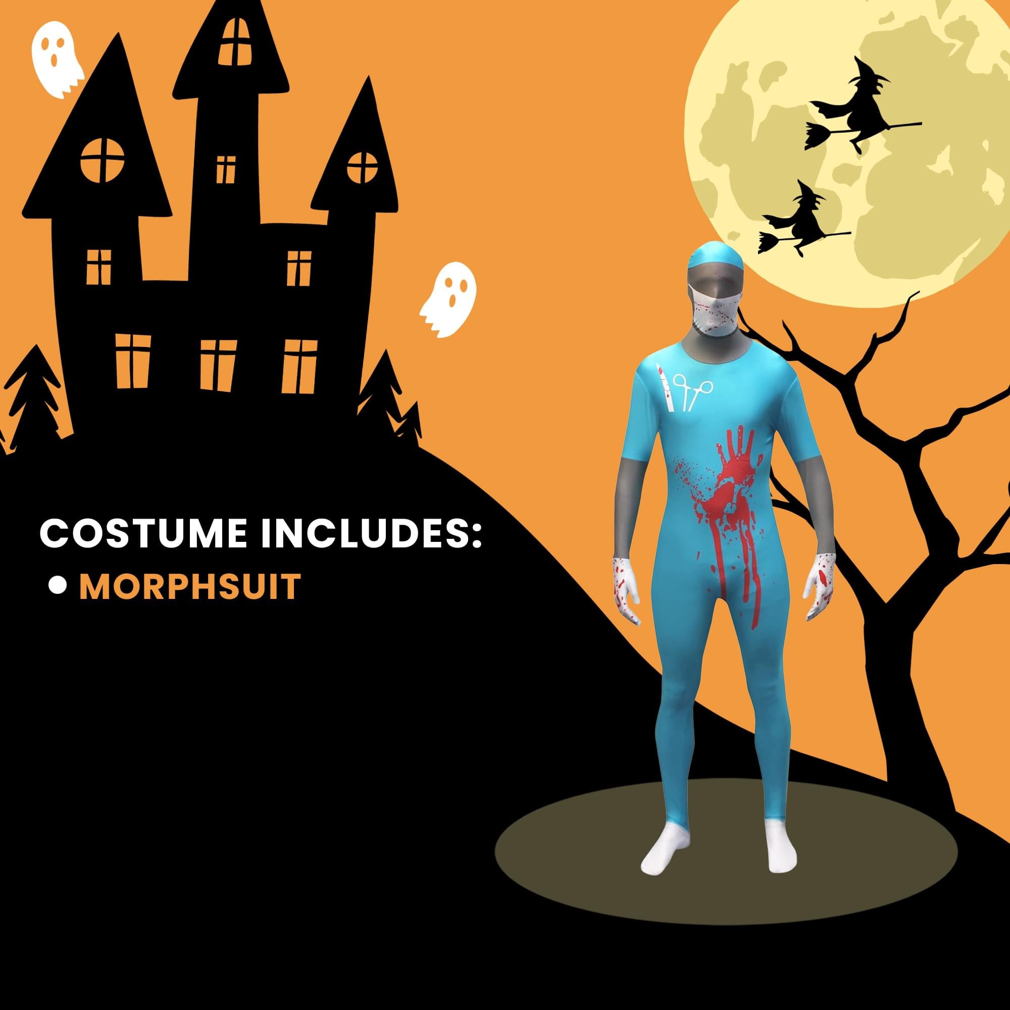 Evil Surgeon Adult Costume Morphsuit