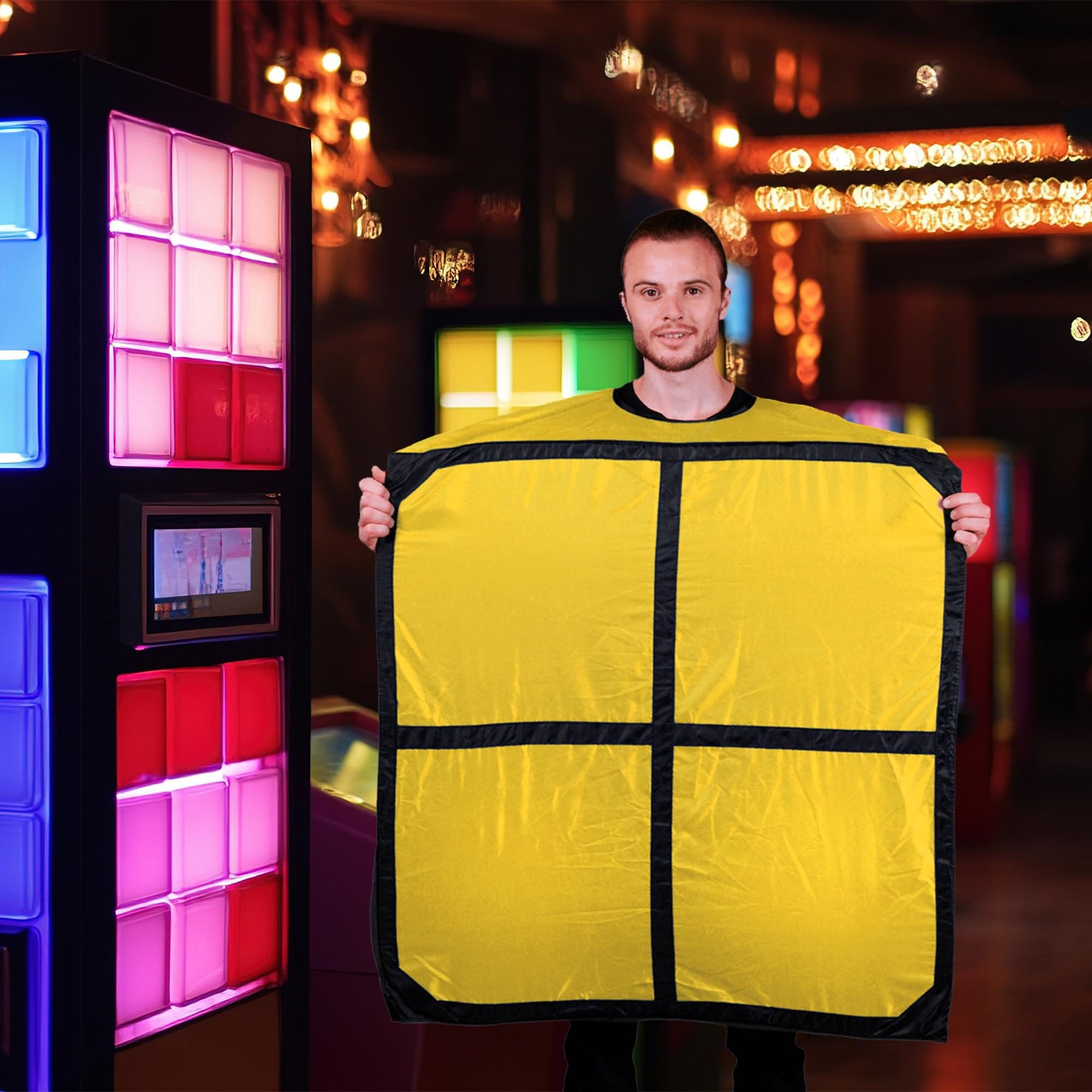 Team Tetris O Yellow Block Adult Costume