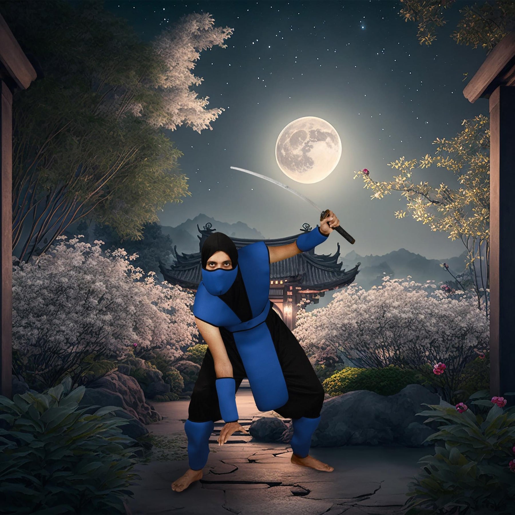 Blue Snake Eyes Ninja Adult Costume