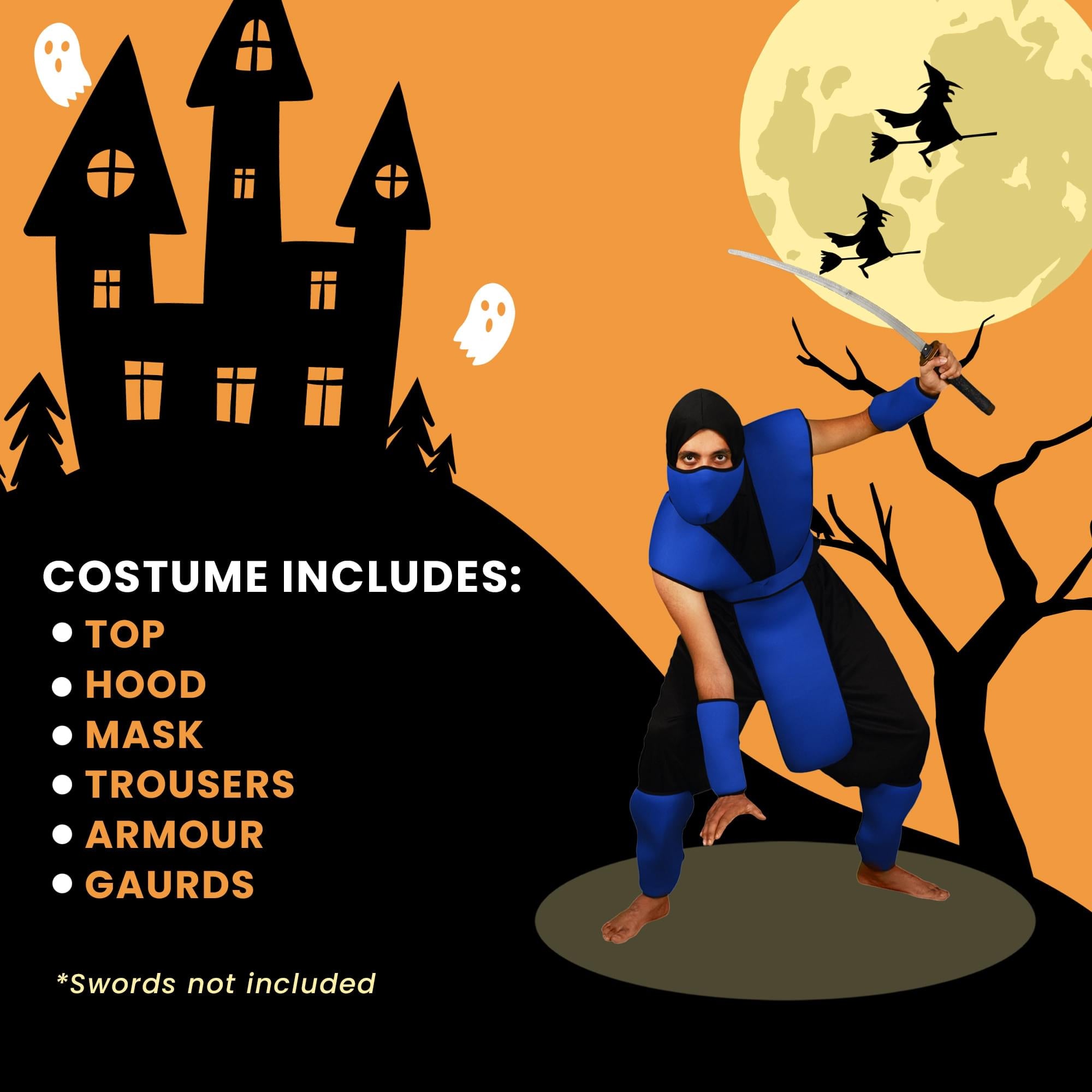 Blue Snake Eyes Ninja Adult Costume