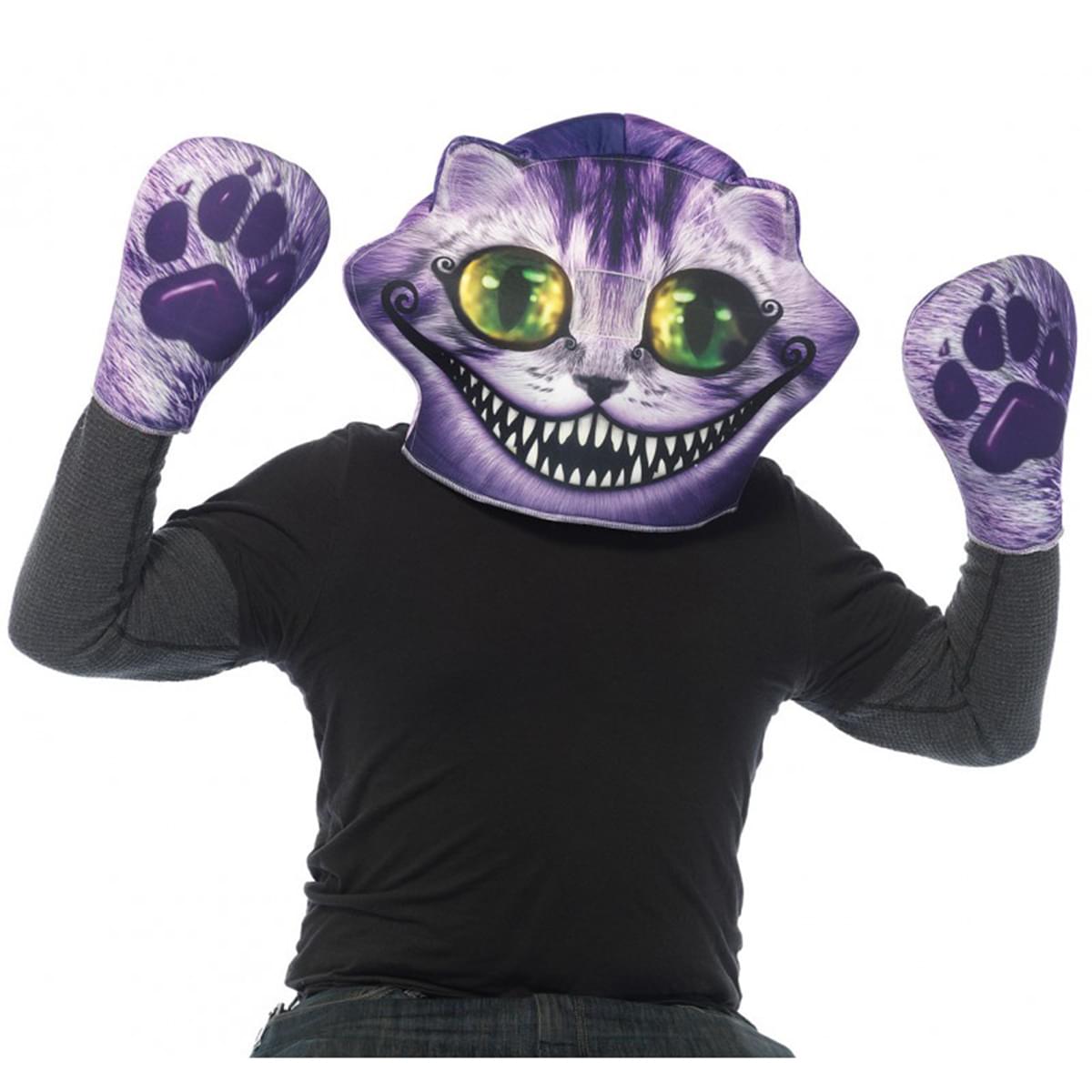Alice in Wonderland Cheshire Cat Foam Mask and Matching Paw Gloves