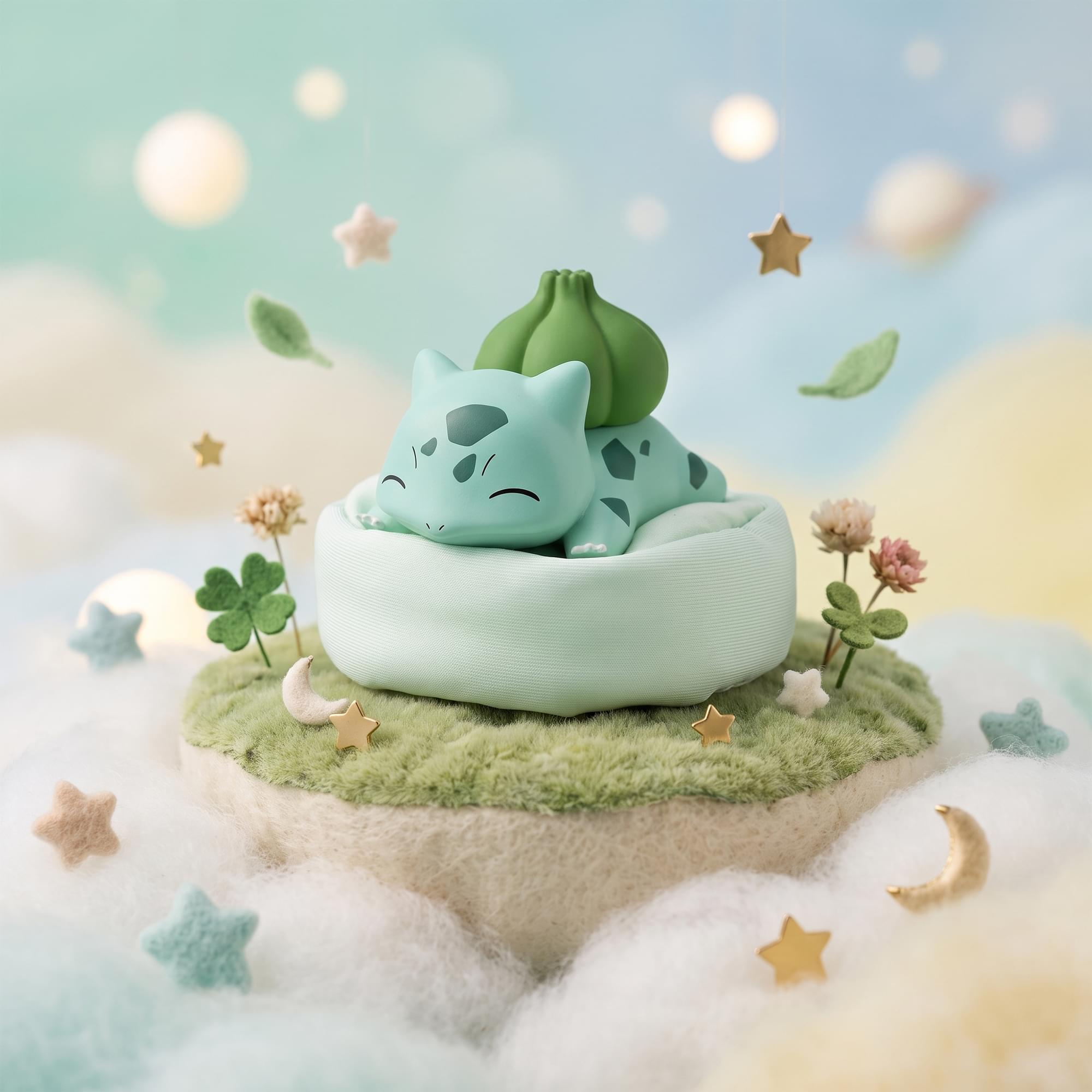 Pokemon Starry Dream Sleeping Mini Figure | Bulbasaur
