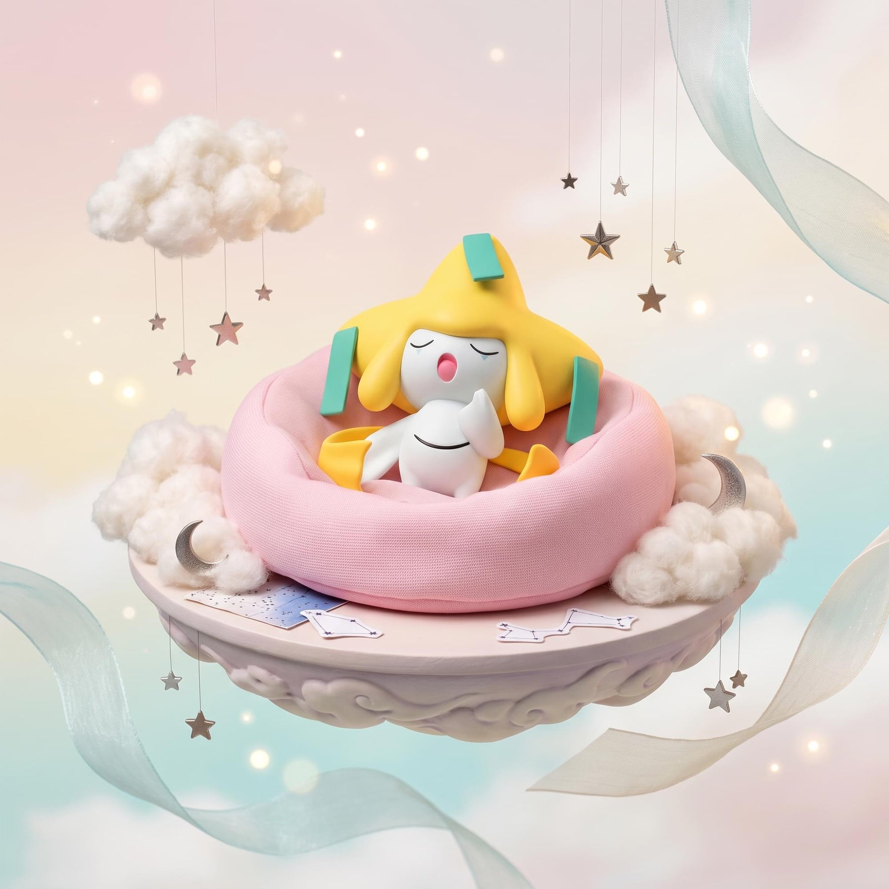 Pokemon Starry Dream Sleeping Mini Figure | Jirachi