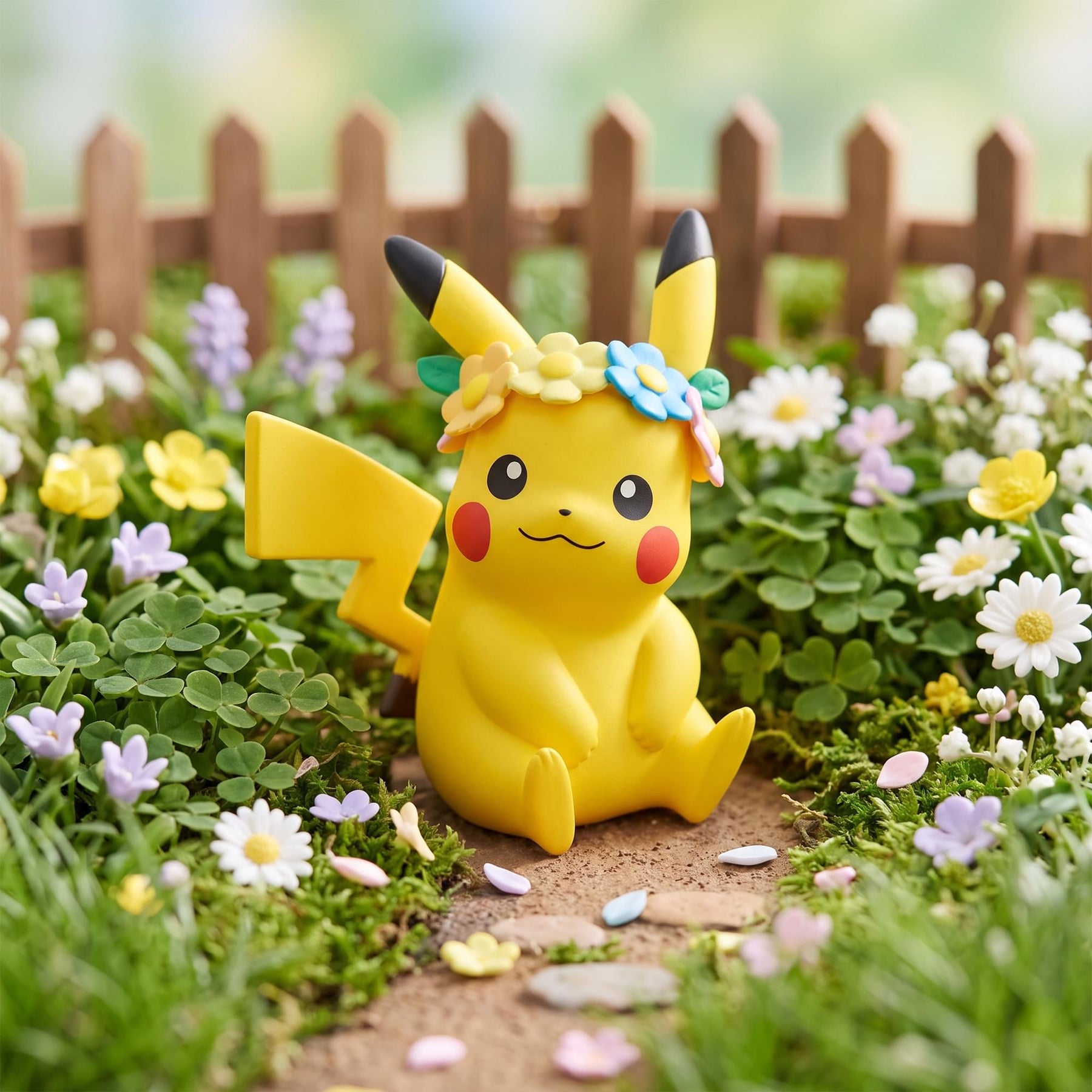 Pokemon Days Figure Can Mini Figure | Pikachu Flower Style