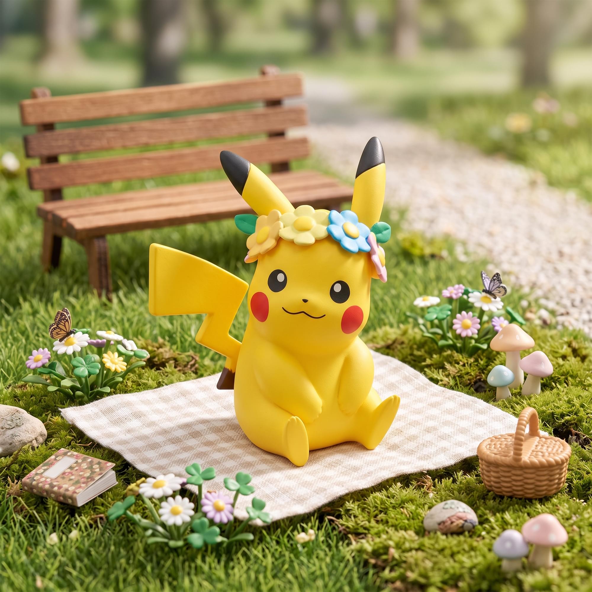 Pokemon Days Figure Can Mini Figure | Pikachu Flower Style