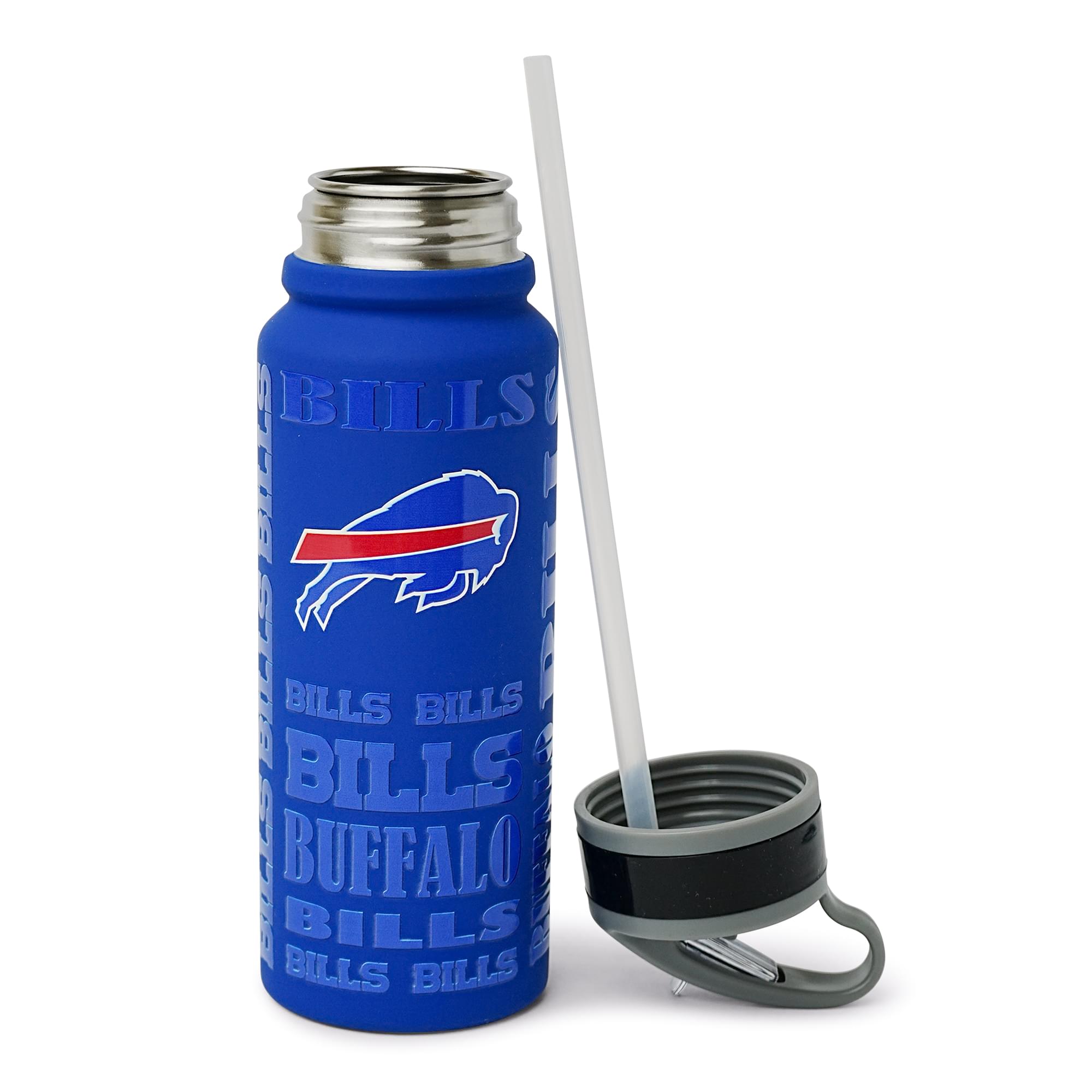 Buffalo Bills Replay 25-Ounce Stainless Steel Flip-Top NFL Water Bottle