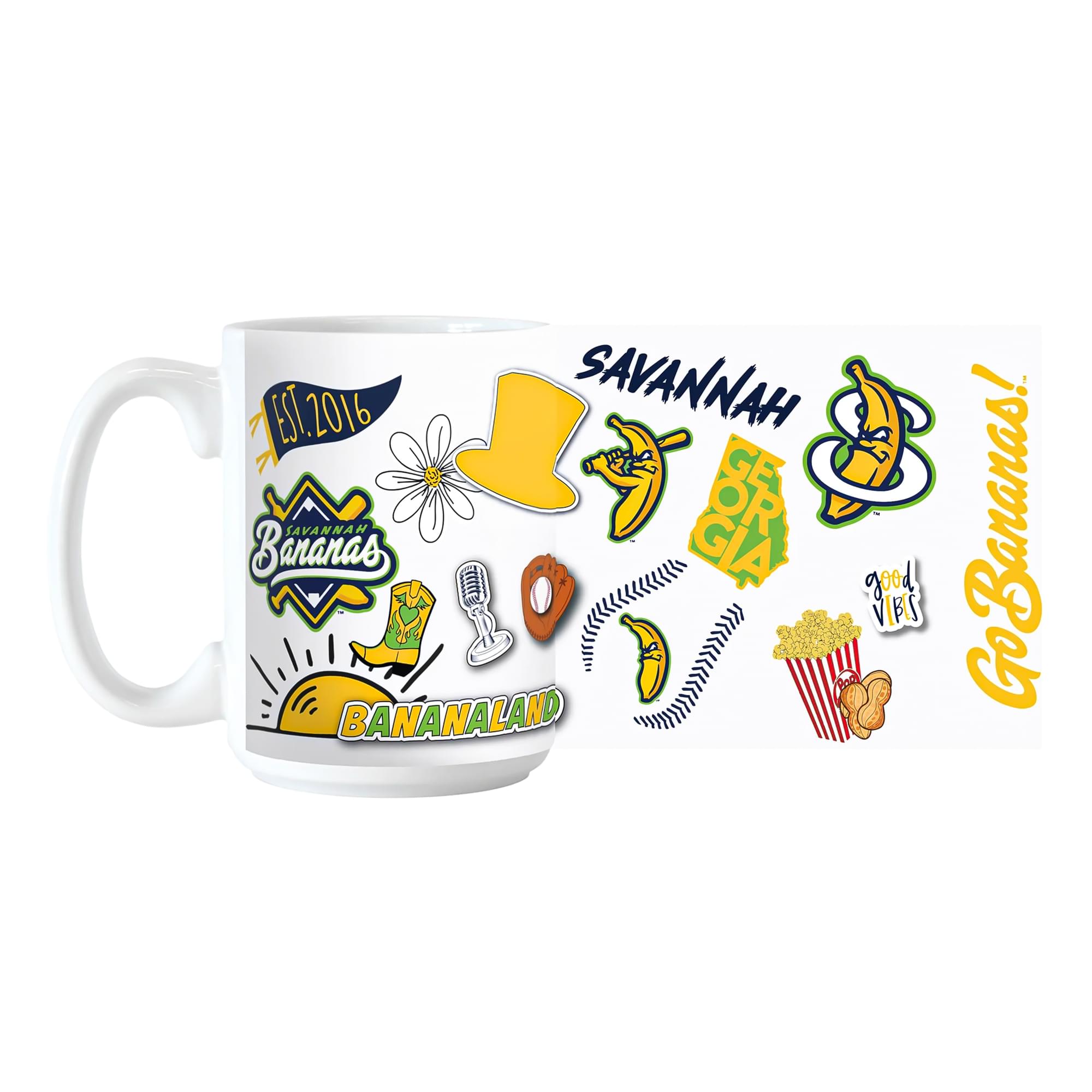 Savannah Bananas Icons 15 Ounce Ceramic Mug