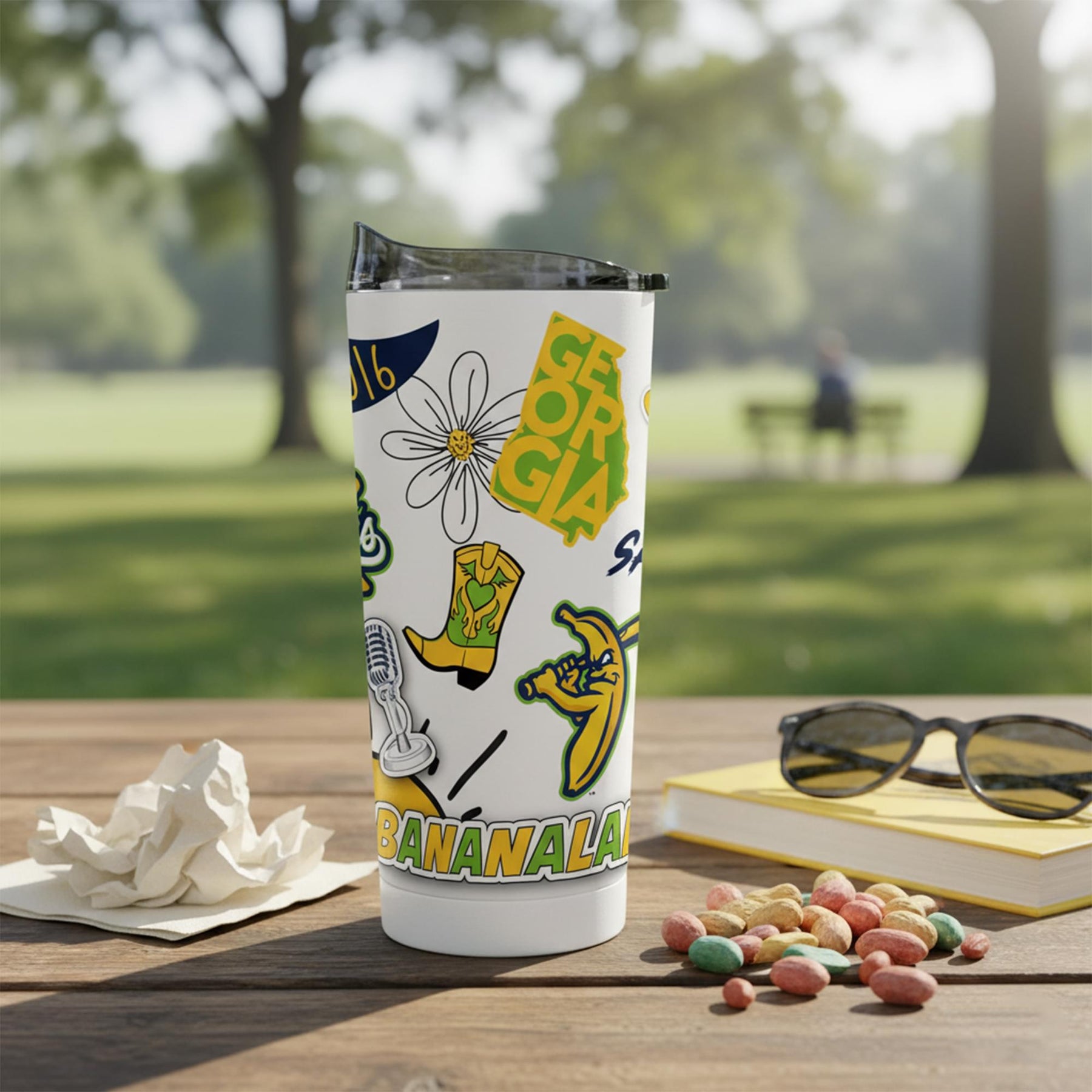 Savannah Bananas Icons 20 Ounce Stainless Steel Tumbler With Lid