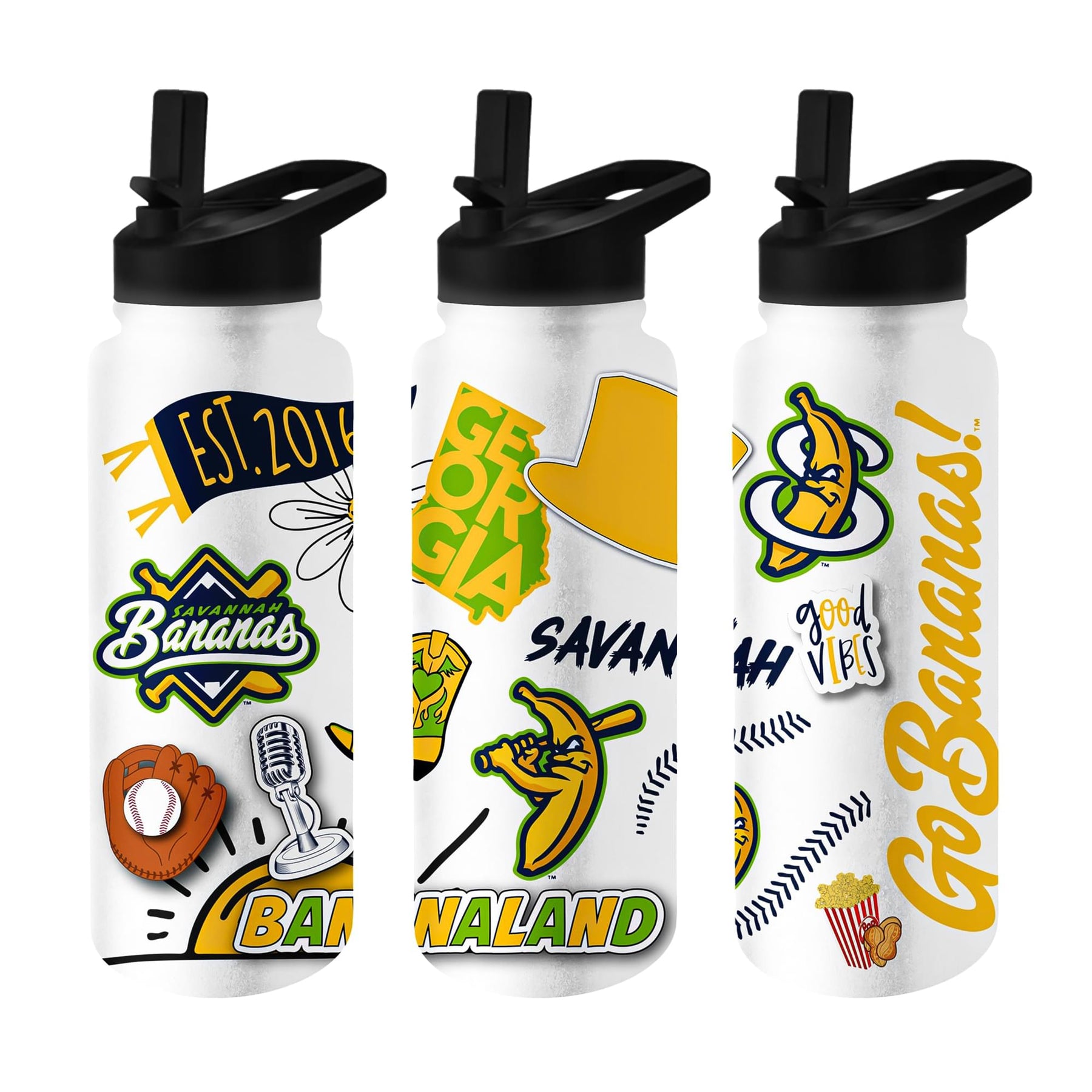 Savannah Bananas Icons 34 Ounce Stainless Steel Tumbler With Lid