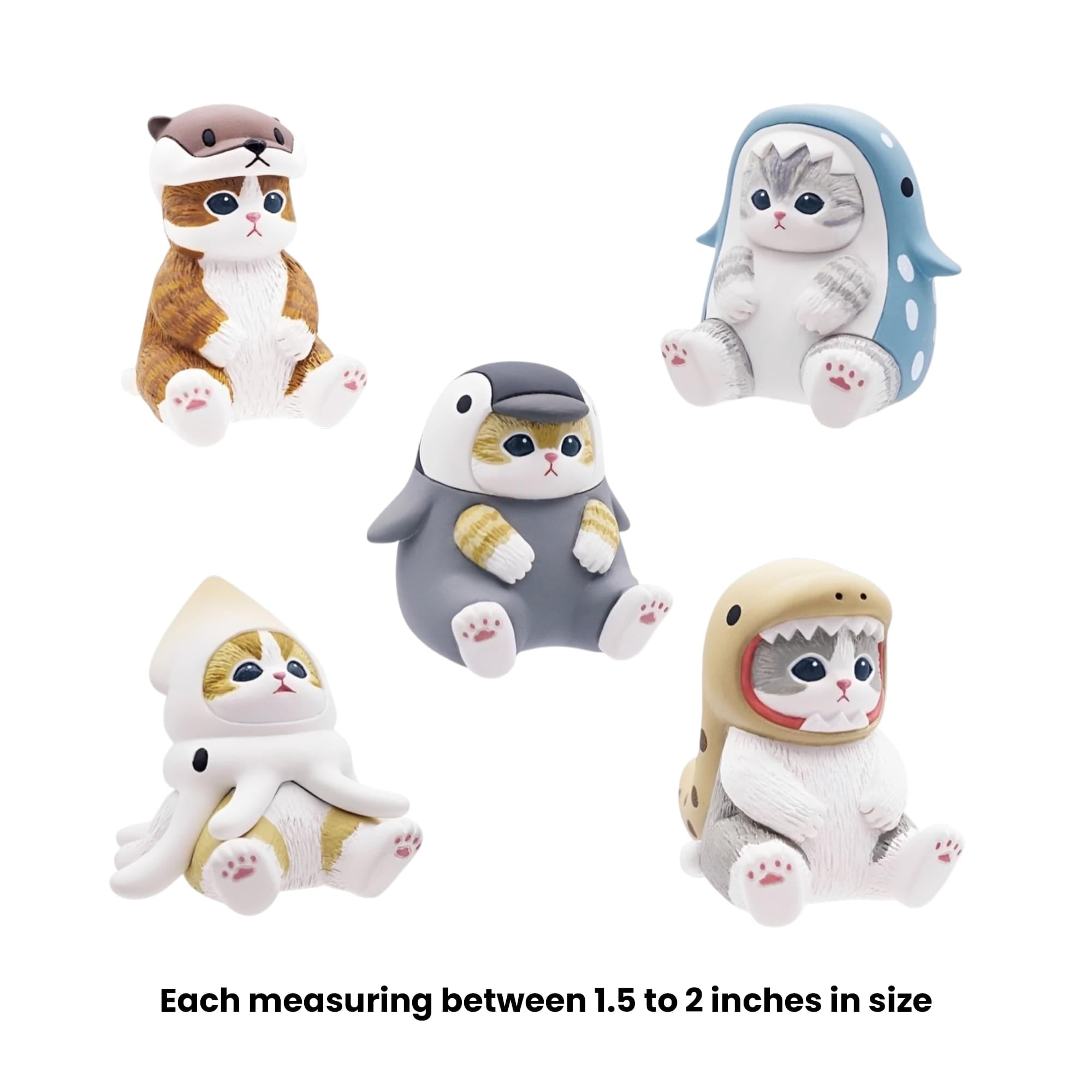 Sitting Aquarium Cats Blind Box Mini Figure | One Random