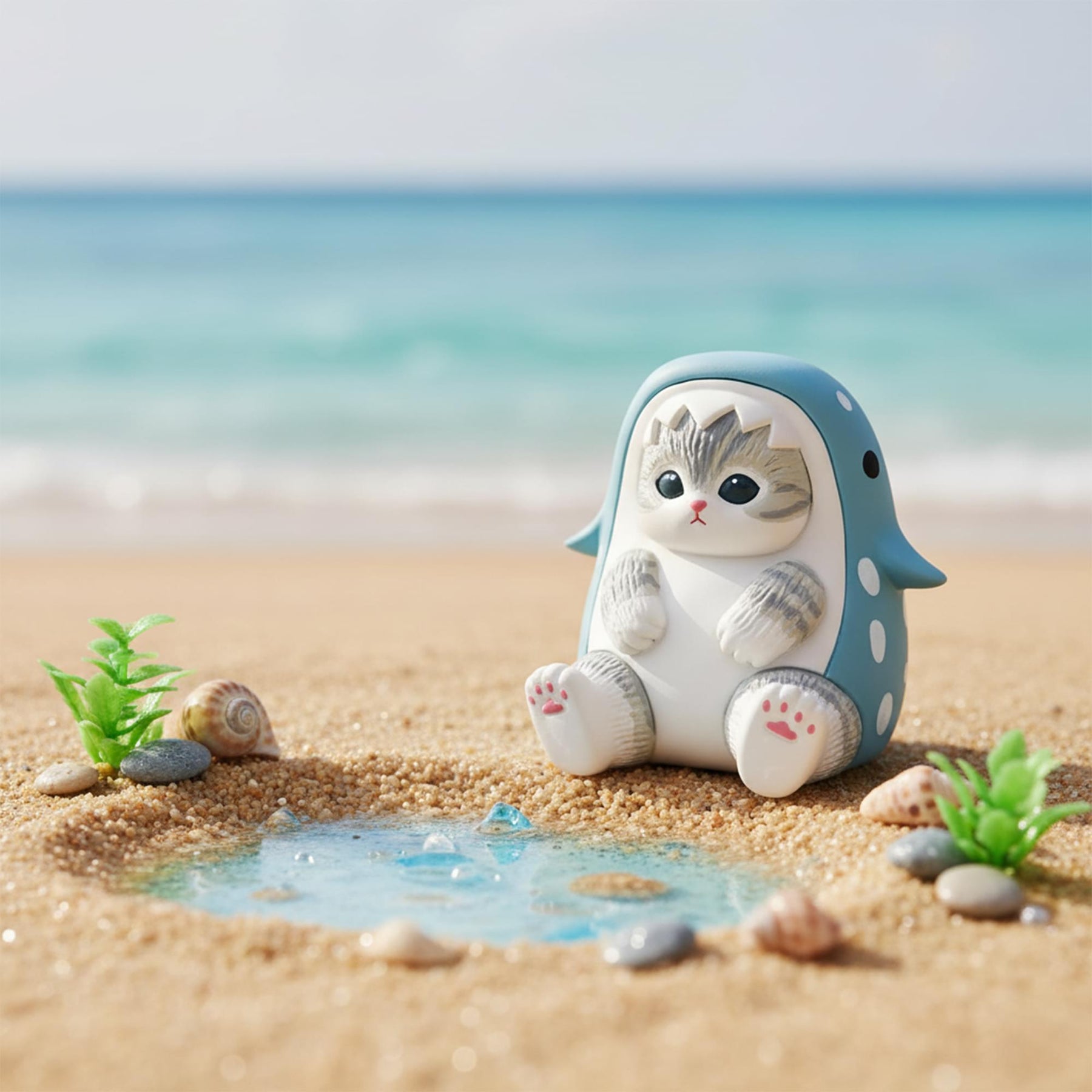 Sitting Aquarium Cats Blind Box Mini Figure | One Random