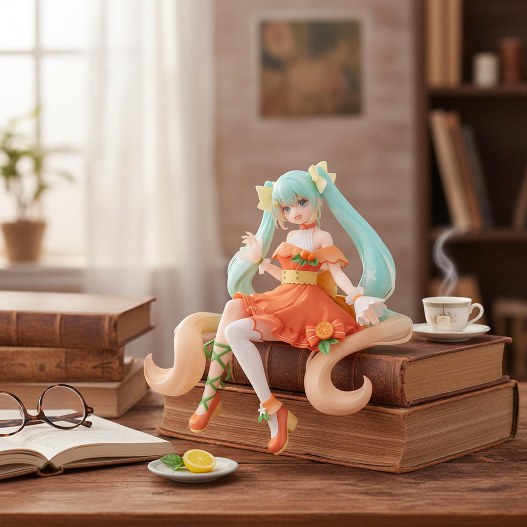 Hatsune Miku FuRyu 5.5-Inch Noodle Stopper Figure | Citrus